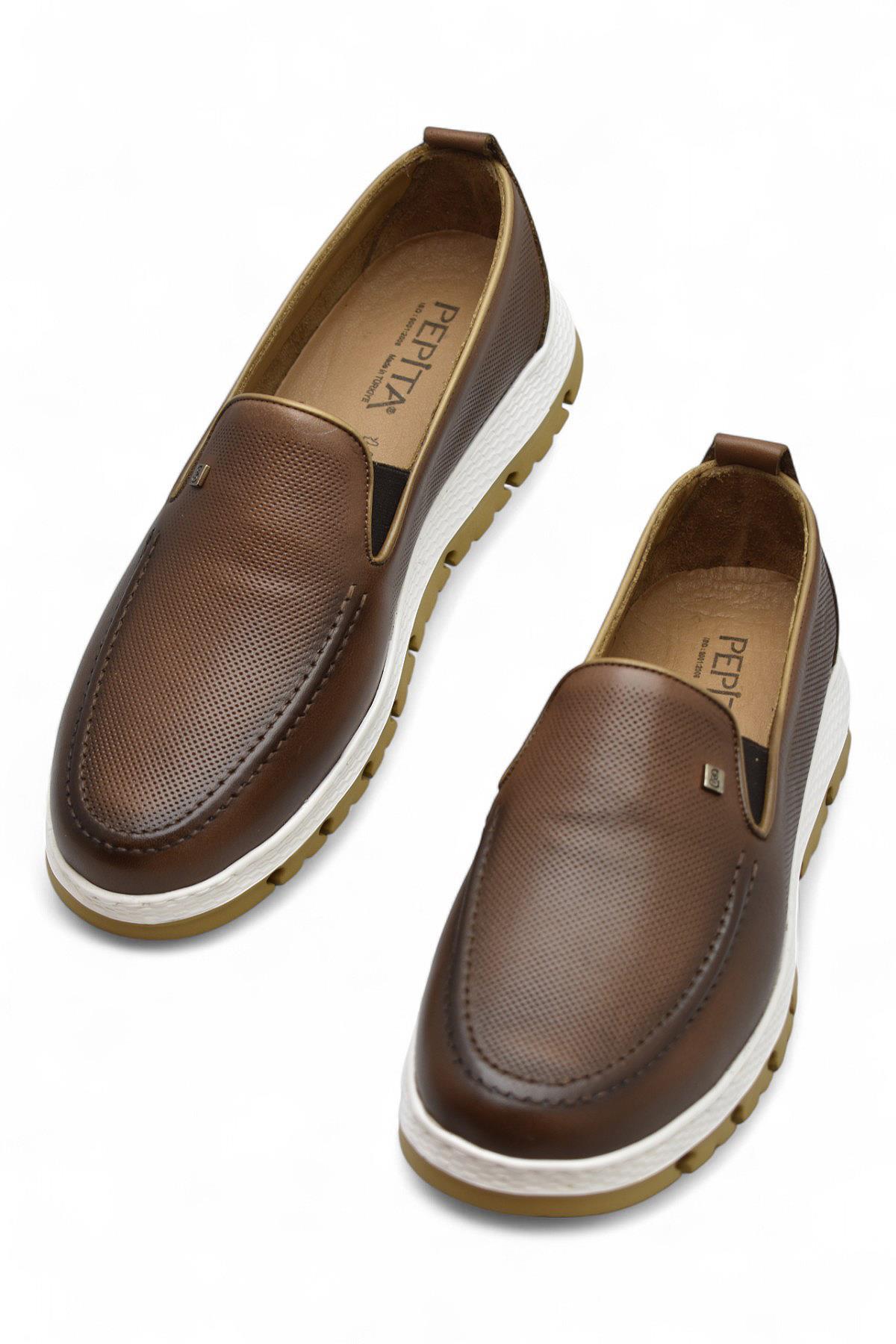 TAB6574 Hakiki Deri Erkek Ayakkabı Klasik Erkek Ayakkabı Casual Ayakkabı - Görsel 4