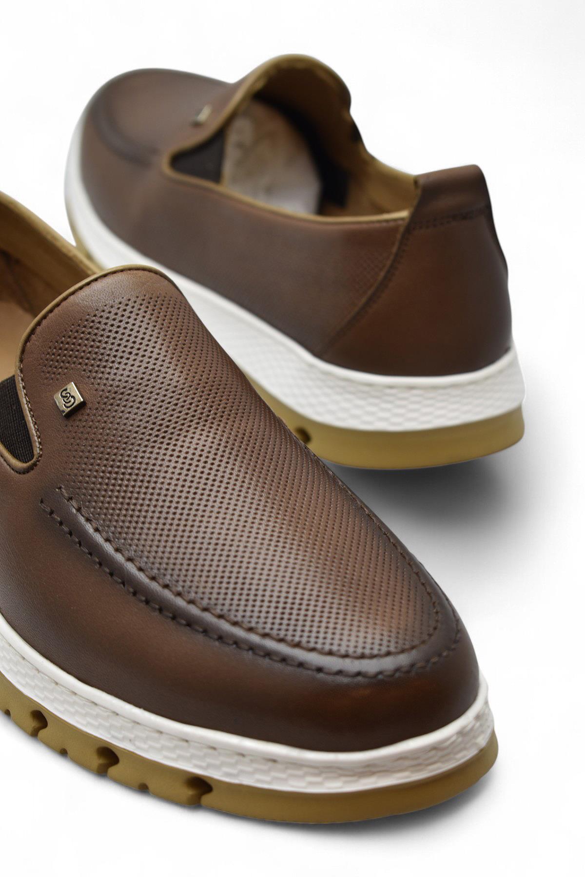 TAB6574 Hakiki Deri Erkek Ayakkabı Klasik Erkek Ayakkabı Casual Ayakkabı - Görsel 6