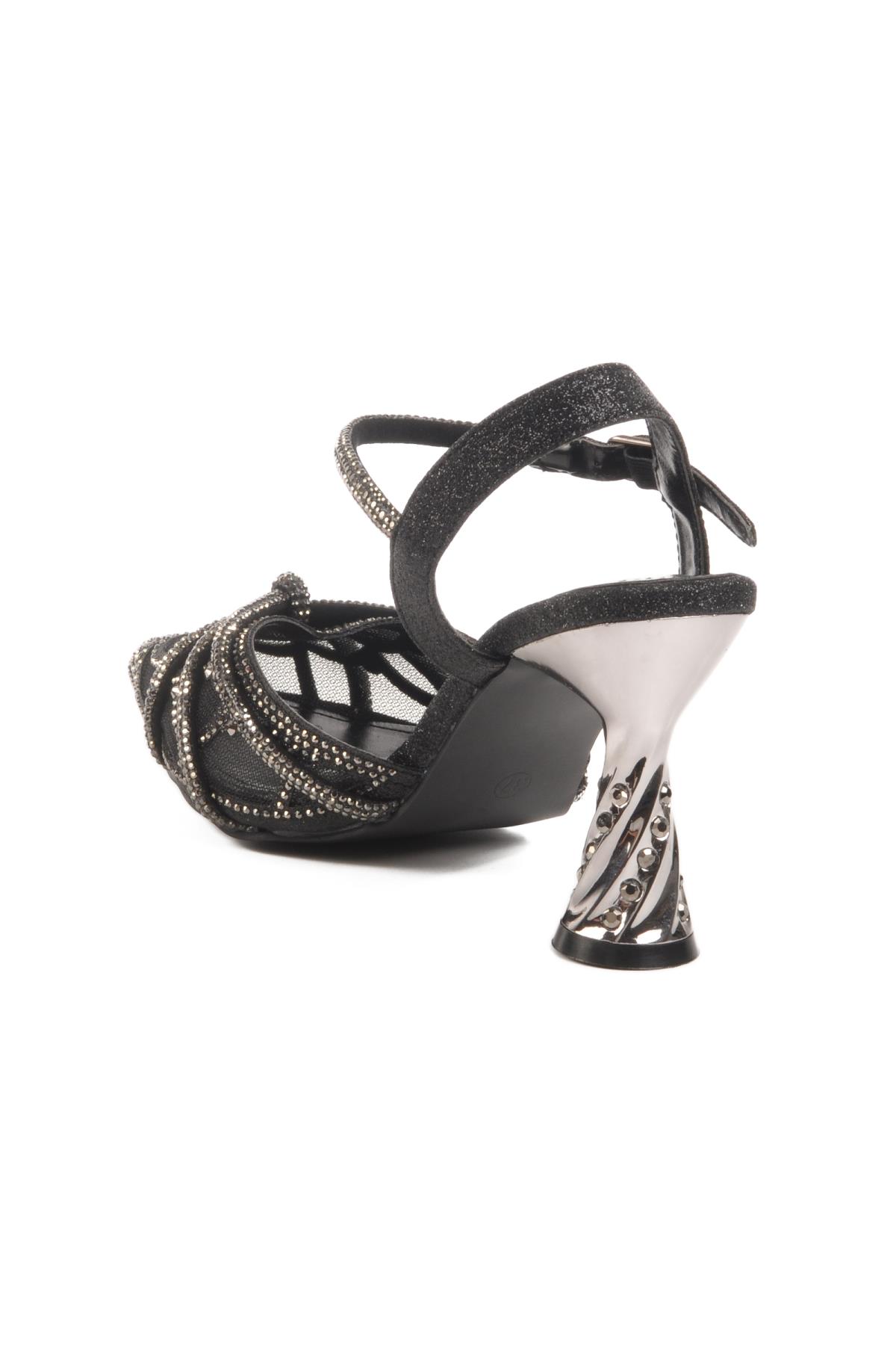 Siyah Kadın Abiye Ayakkabı 25Y125-1 Z - Görsel 5