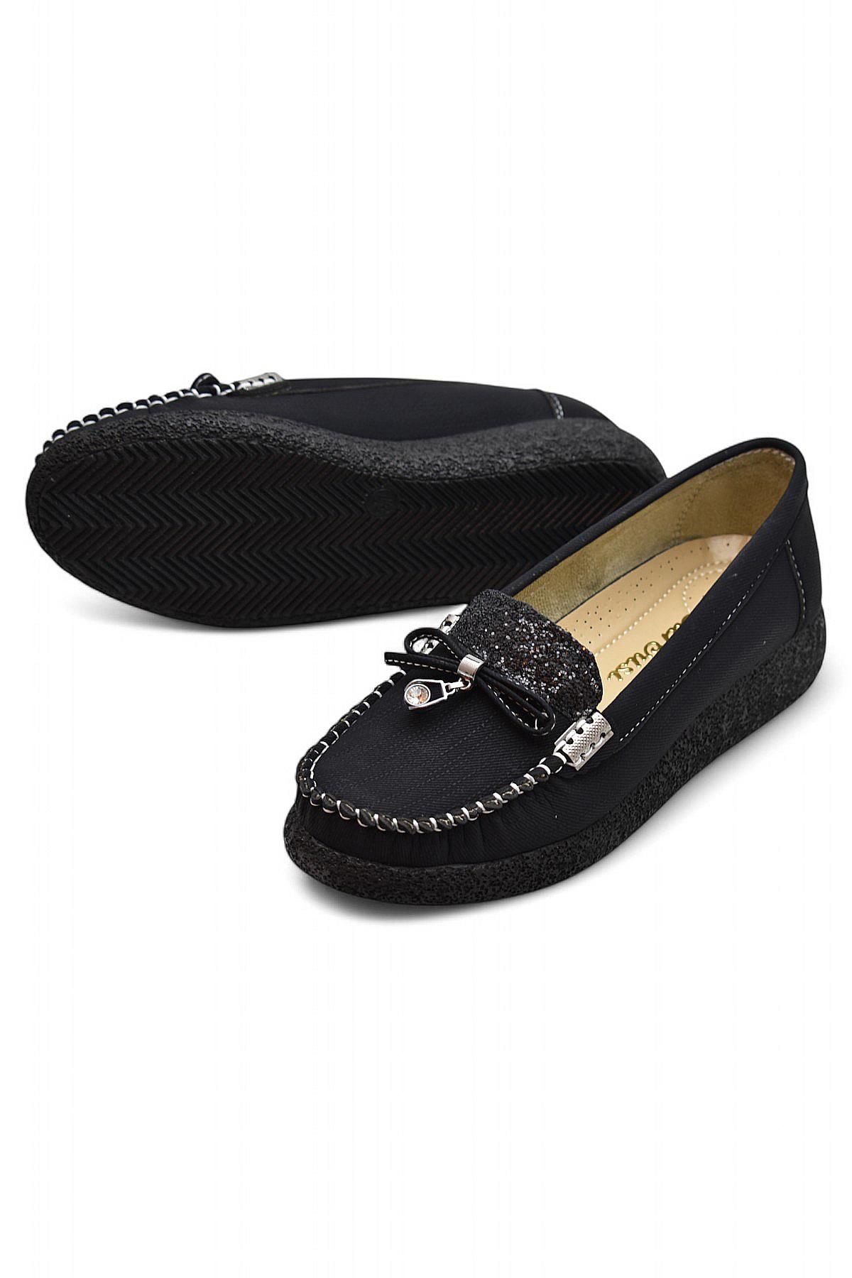 Ispartalılar 396D Rahat Taban Günlük Kadın Ayakkabı Babet Taşlı Kadın Ayakkabı - Görsel 5