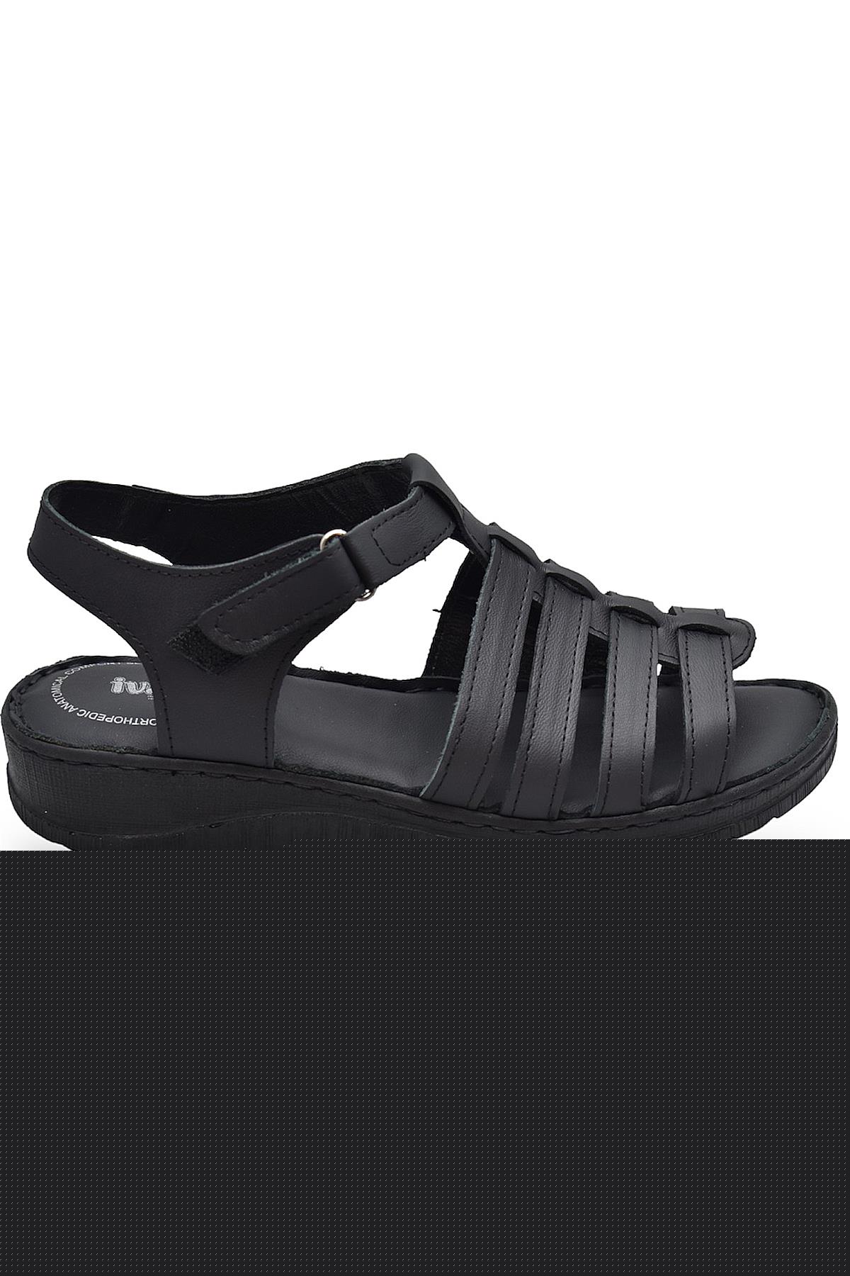 8148 TAM ORTOPEDİK Hakiki Deri Kadın Sandalet Deri Sandalet İvazn - Görsel 2