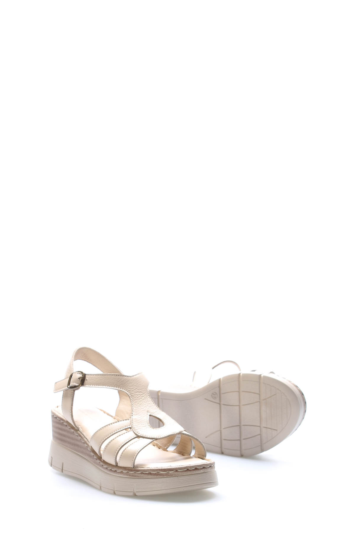 Hakiki Deri Kadın Klasik Sandalet 621ZA1122 - Görsel 3