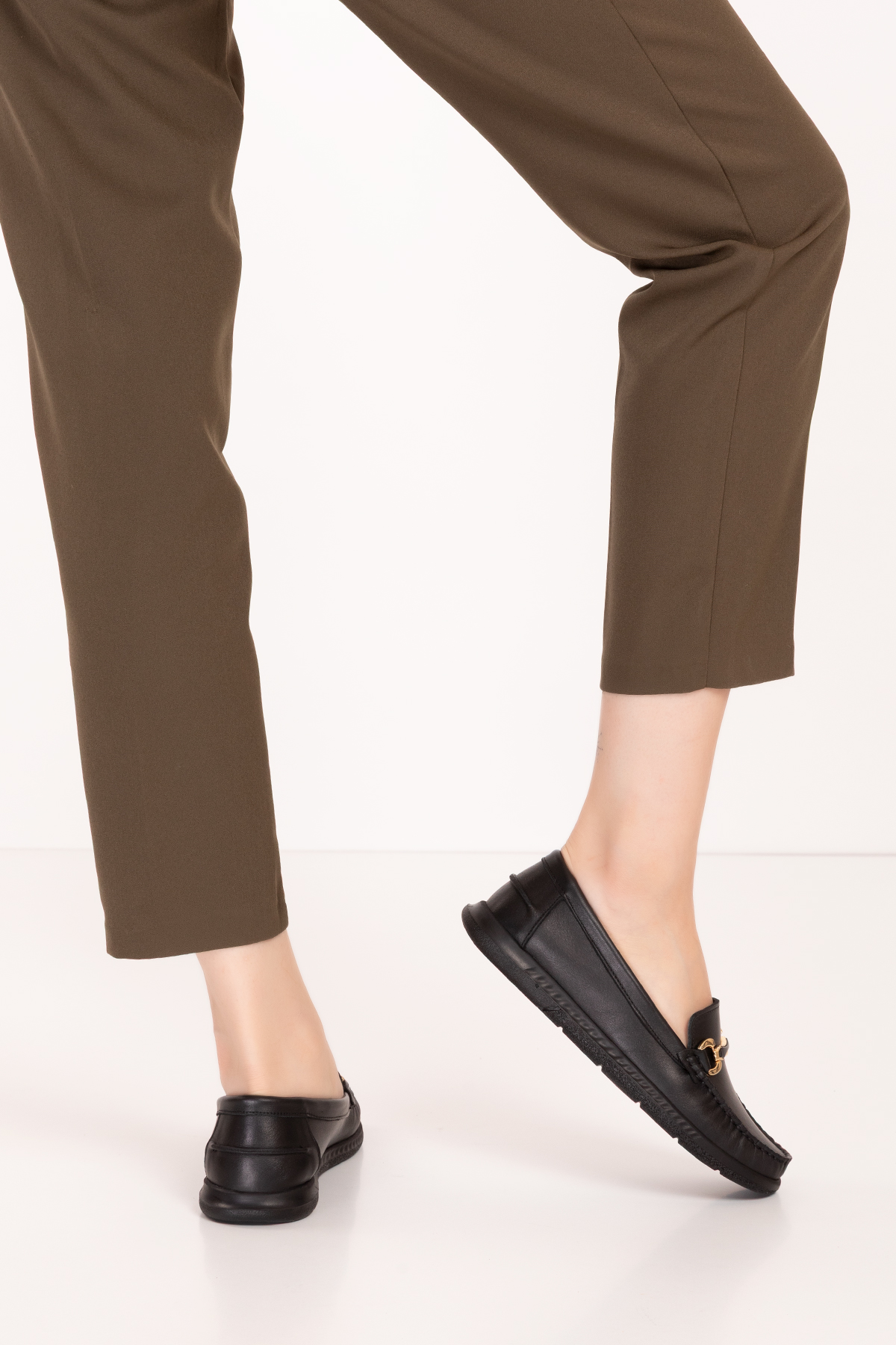 Gondol Kadın Hakiki Deri Günlük Rahat Klasik Ayakkabı hl.24103 - Görsel 8