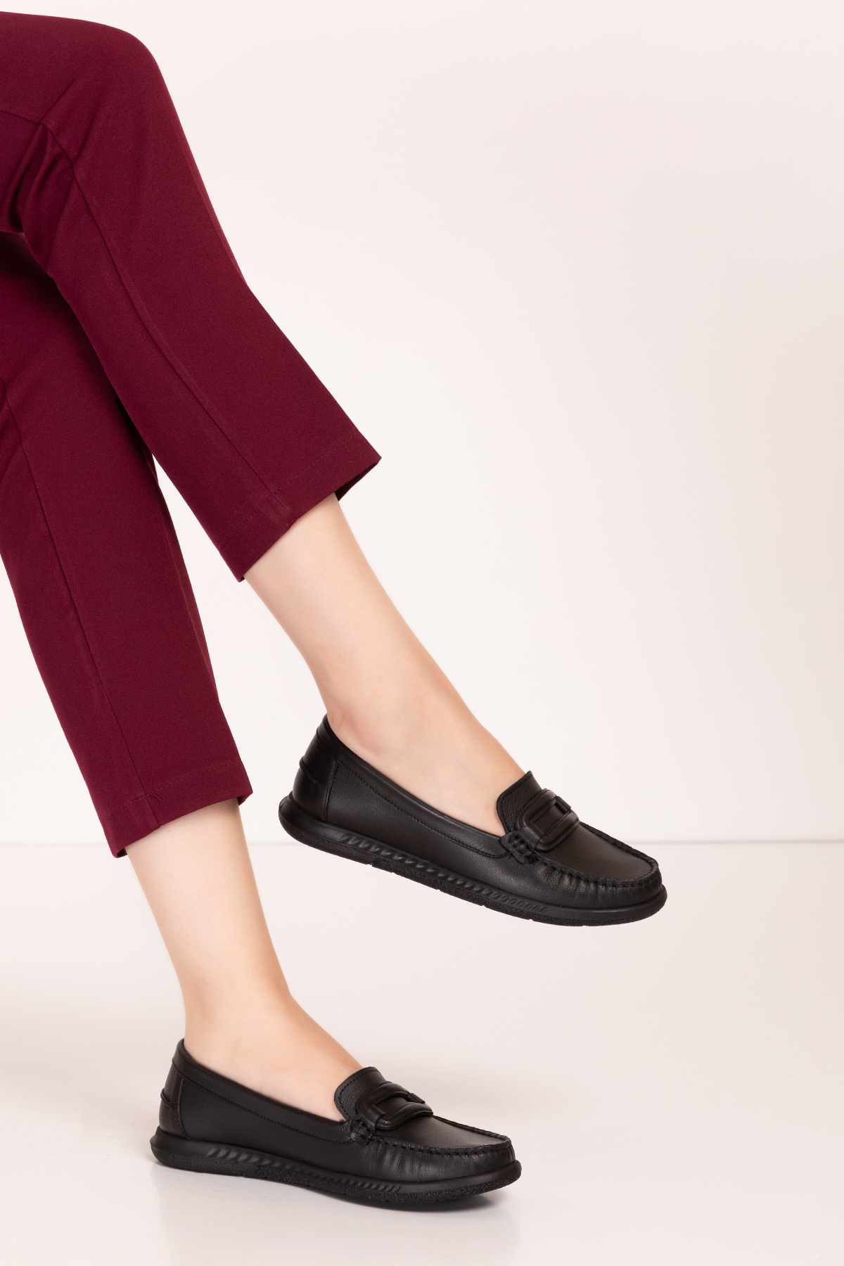 Gondol Kadın Hakiki Deri Günlük Rahat Klasik Ayakkabı hl.24105 - Görsel 8