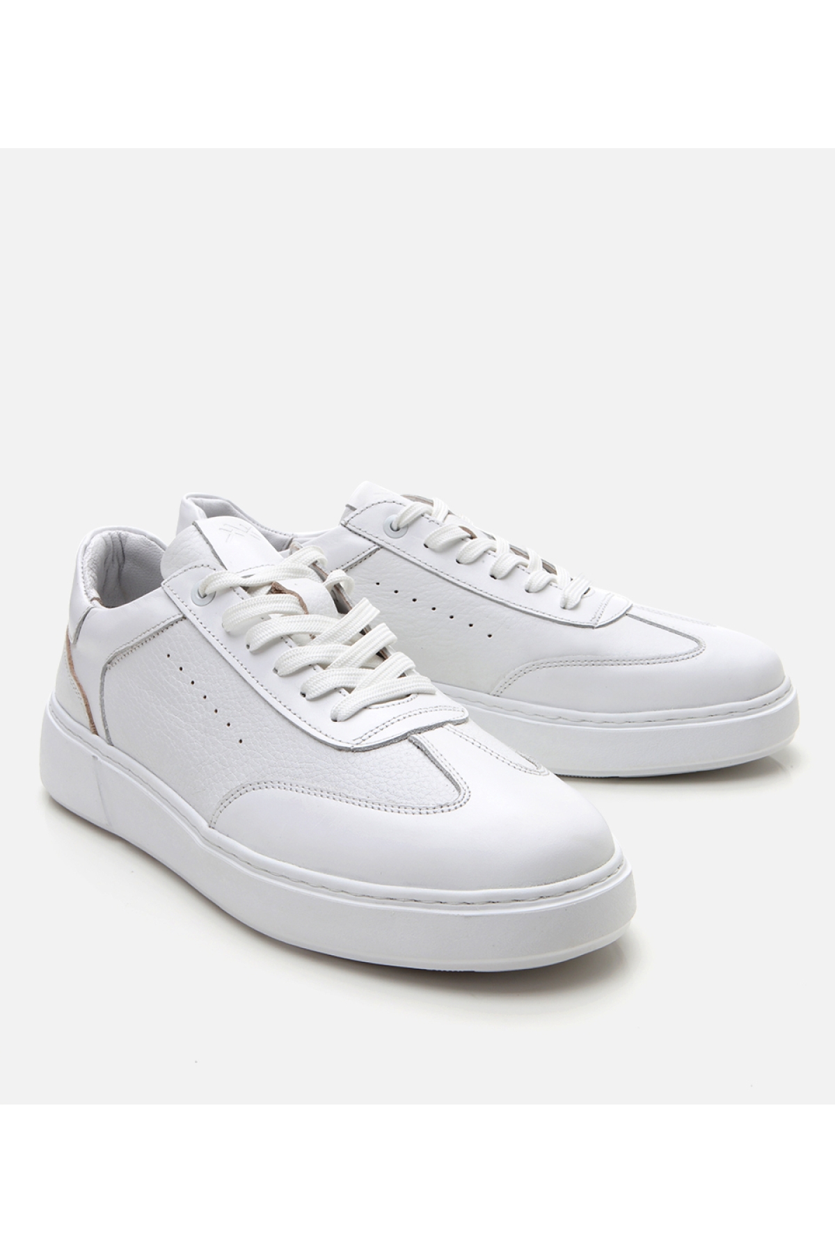 Erkek Deri Beyaz Ultra Hafif Tabanlı Spor Ayakkabı - Görsel 3
