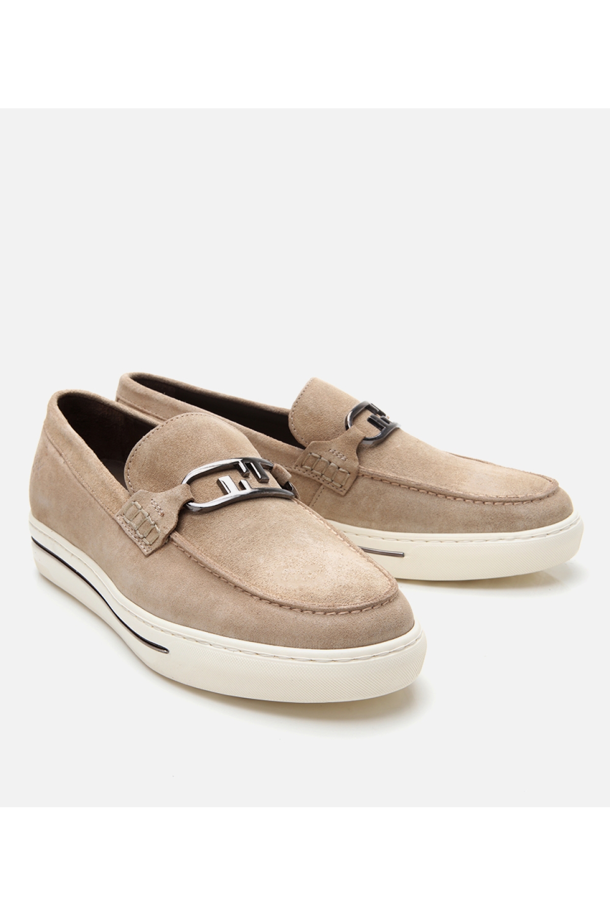 Hotiç Bej Hotiç Süet Deri Erkek Toka Detaylı Loafer