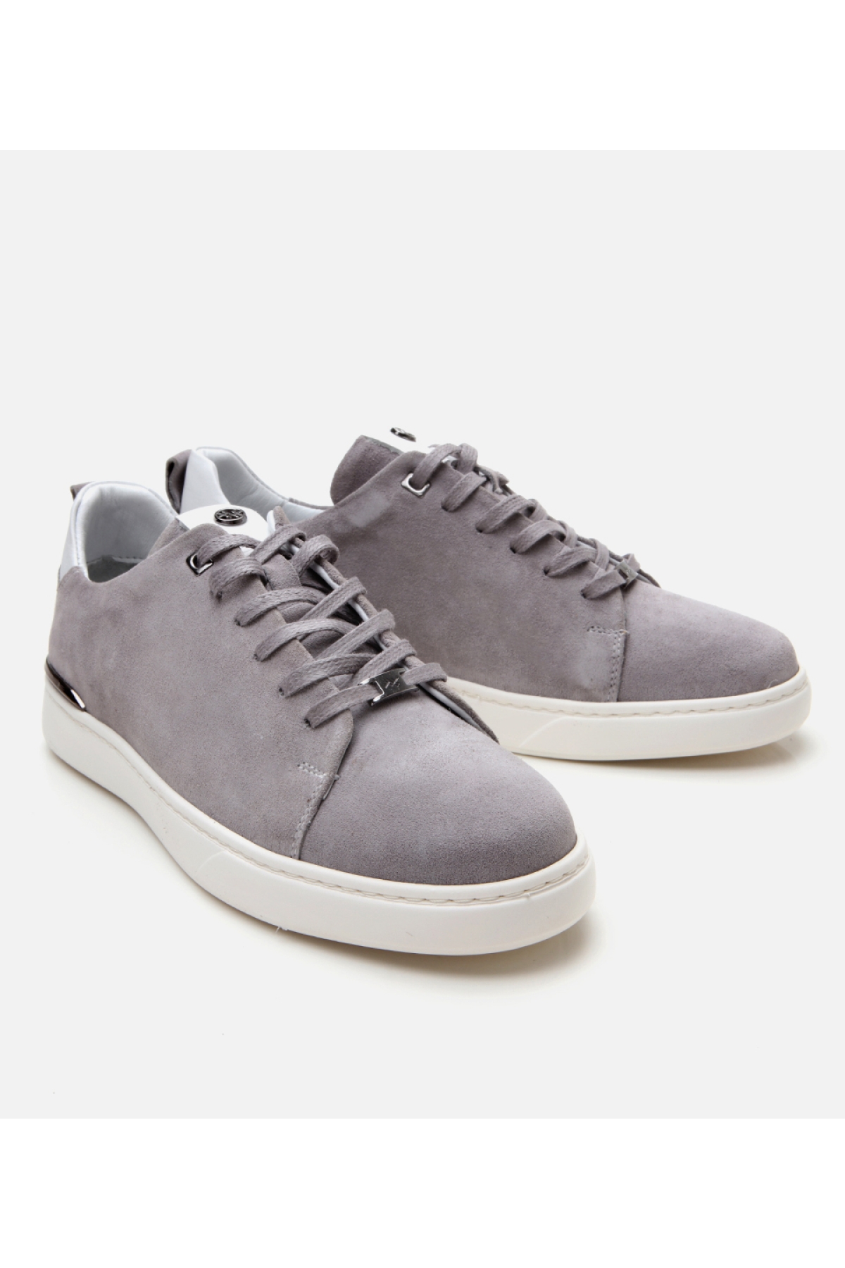 Erkek Süet Deri Gri Ultra Hafif Tabanlı Spor Ayakkabı - Görsel 3