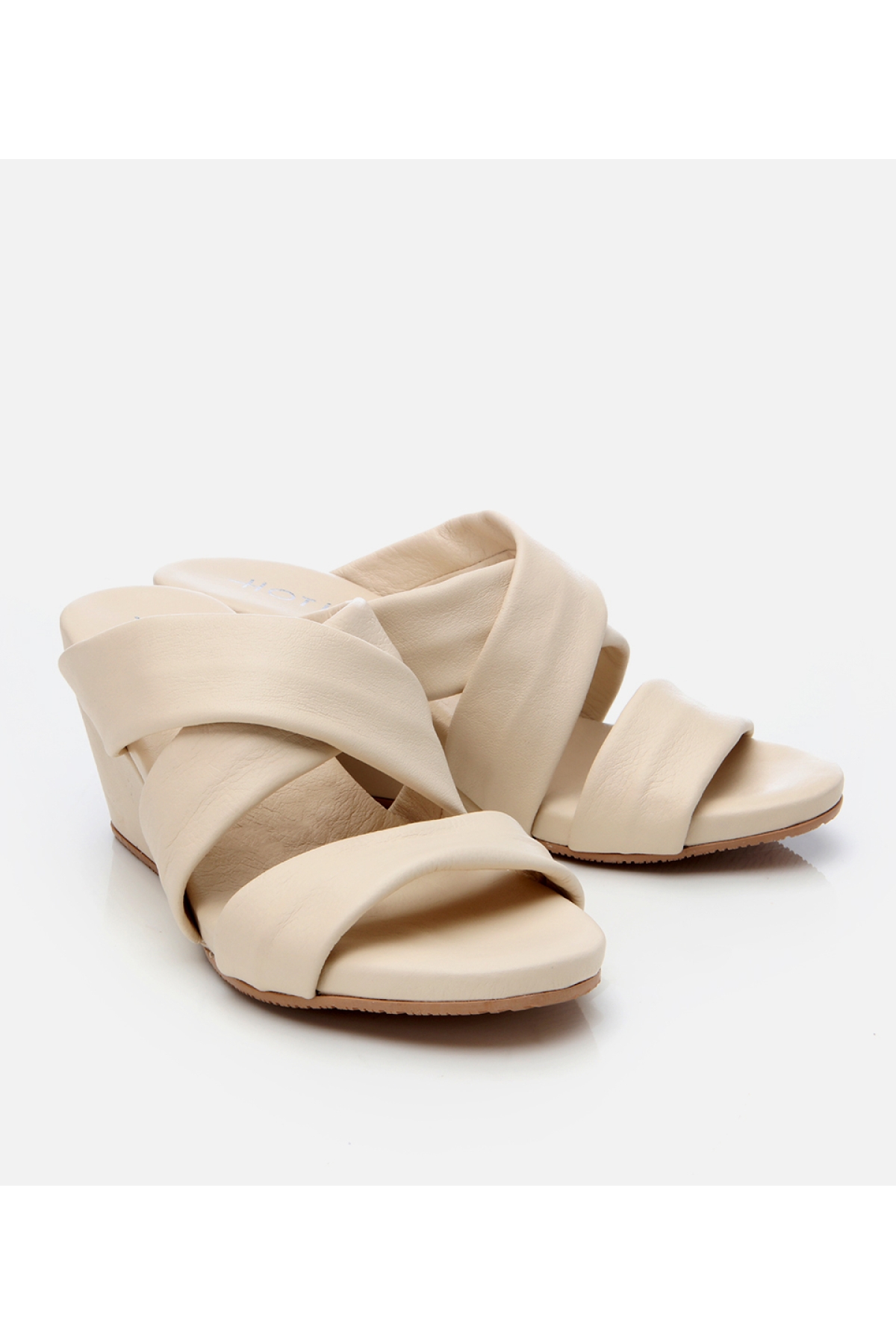 Hotiç Taba Hotiç Hotiç Deri Kadın Dolgu Topuklu Terlik