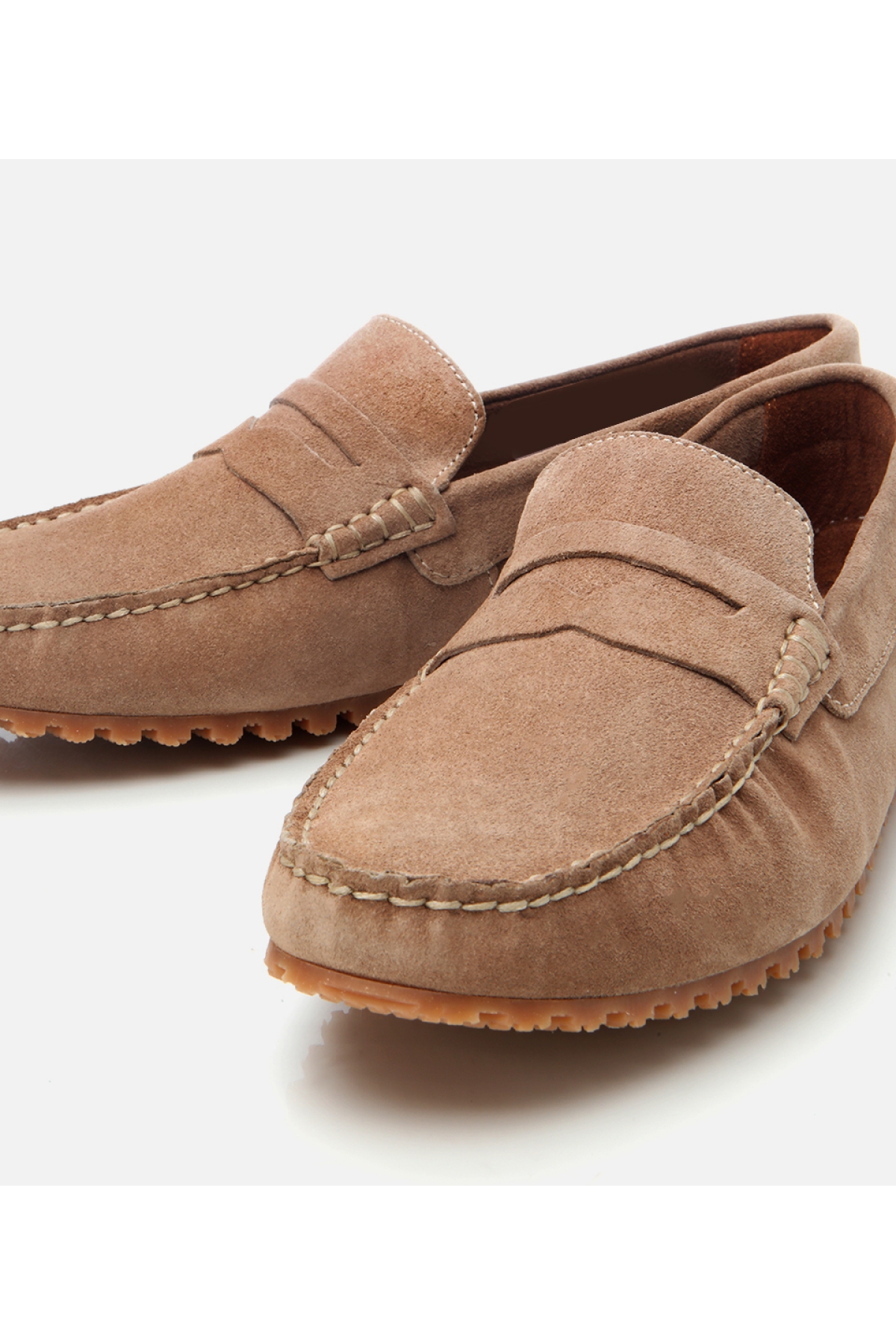 Hotiç Turuncu Hotiç Süet Deri Erkek Esnek Tabanlı Günlük Loafer