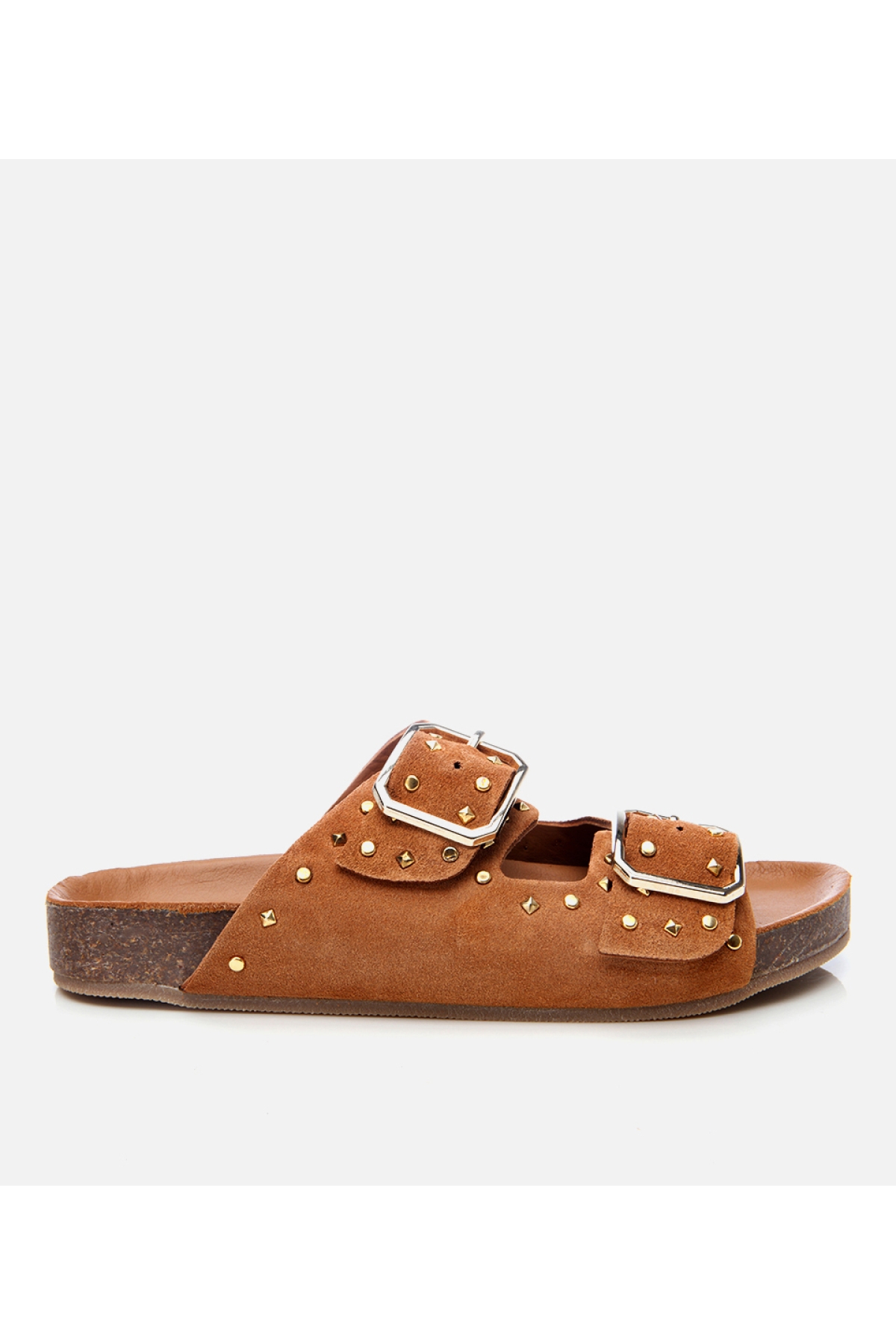 Hotiç Pembe Hotiç Hotiç Süet Kadın Deri Taşlı Terlik