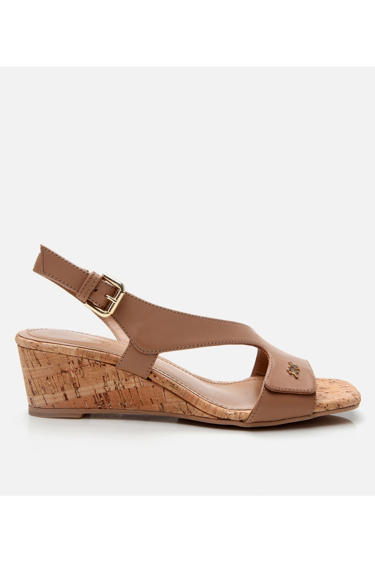 Hotiç Bej Hotiç Hotiç Deri Kadın Kemerli Dolgu Topuklu Sandalet