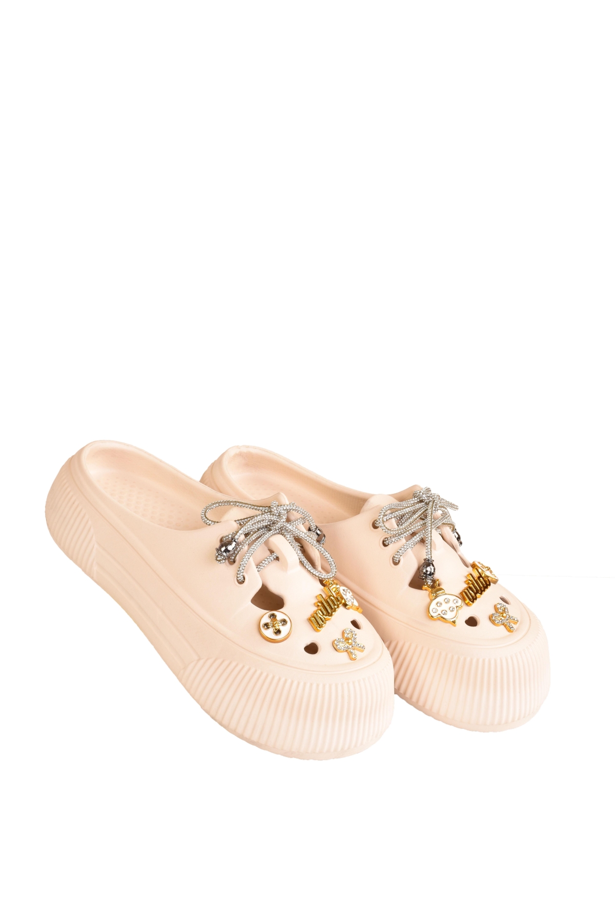 Bağcıklı Taşlı Eva Babet Ayakkabı - Görsel 4