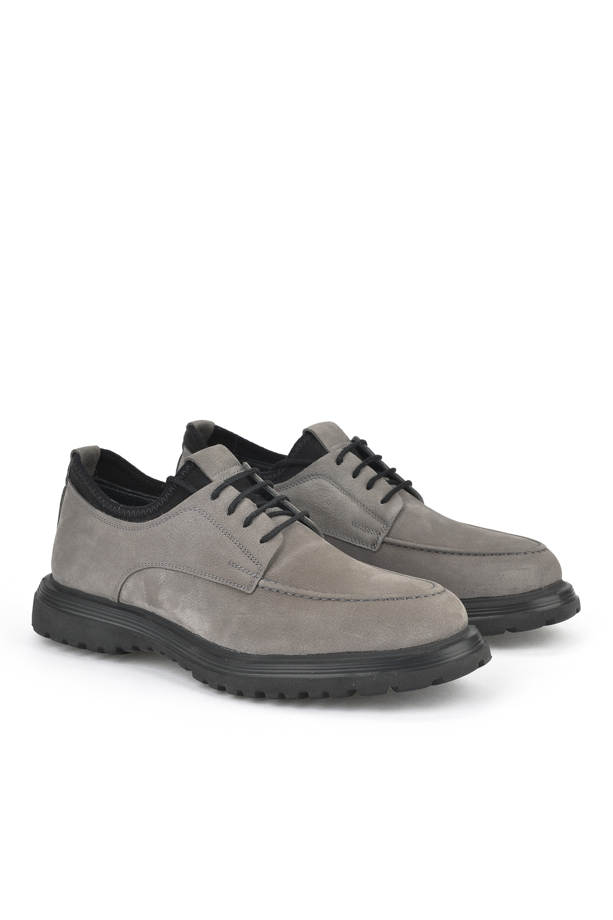 Erkek Hakiki Deri Ayakkabı 153498Z173312 Gri - Görsel 3