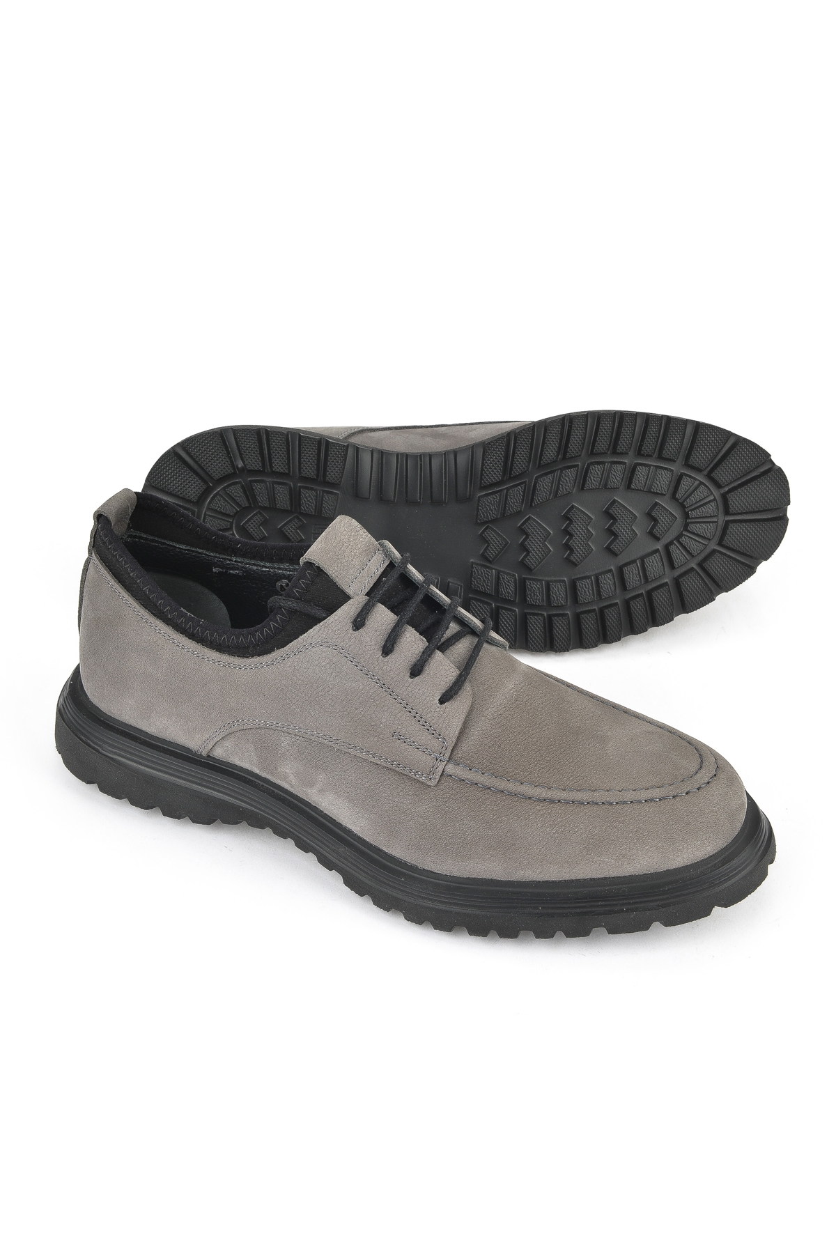 Erkek Hakiki Deri Ayakkabı 153498Z173312 Gri - Görsel 5