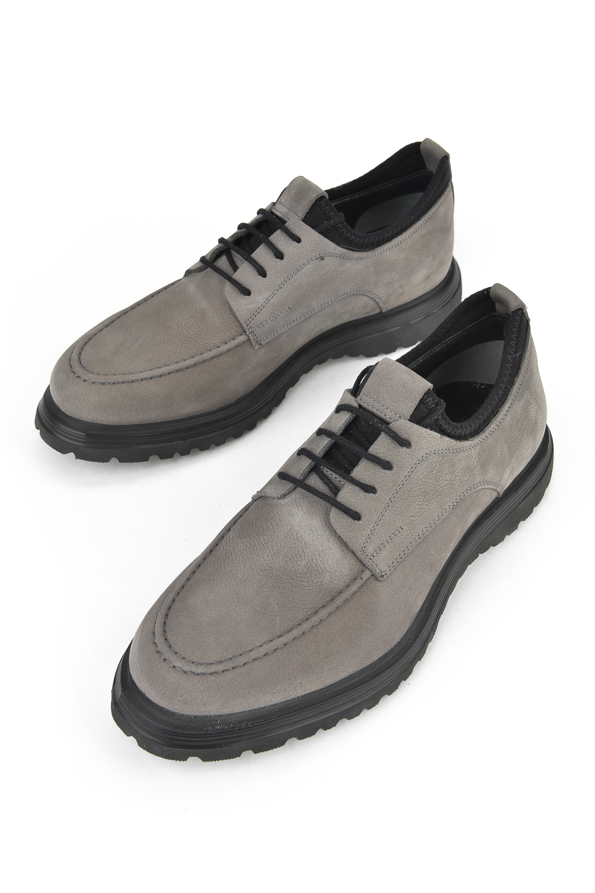 Erkek Hakiki Deri Ayakkabı 153498Z173312 Gri - Görsel 6