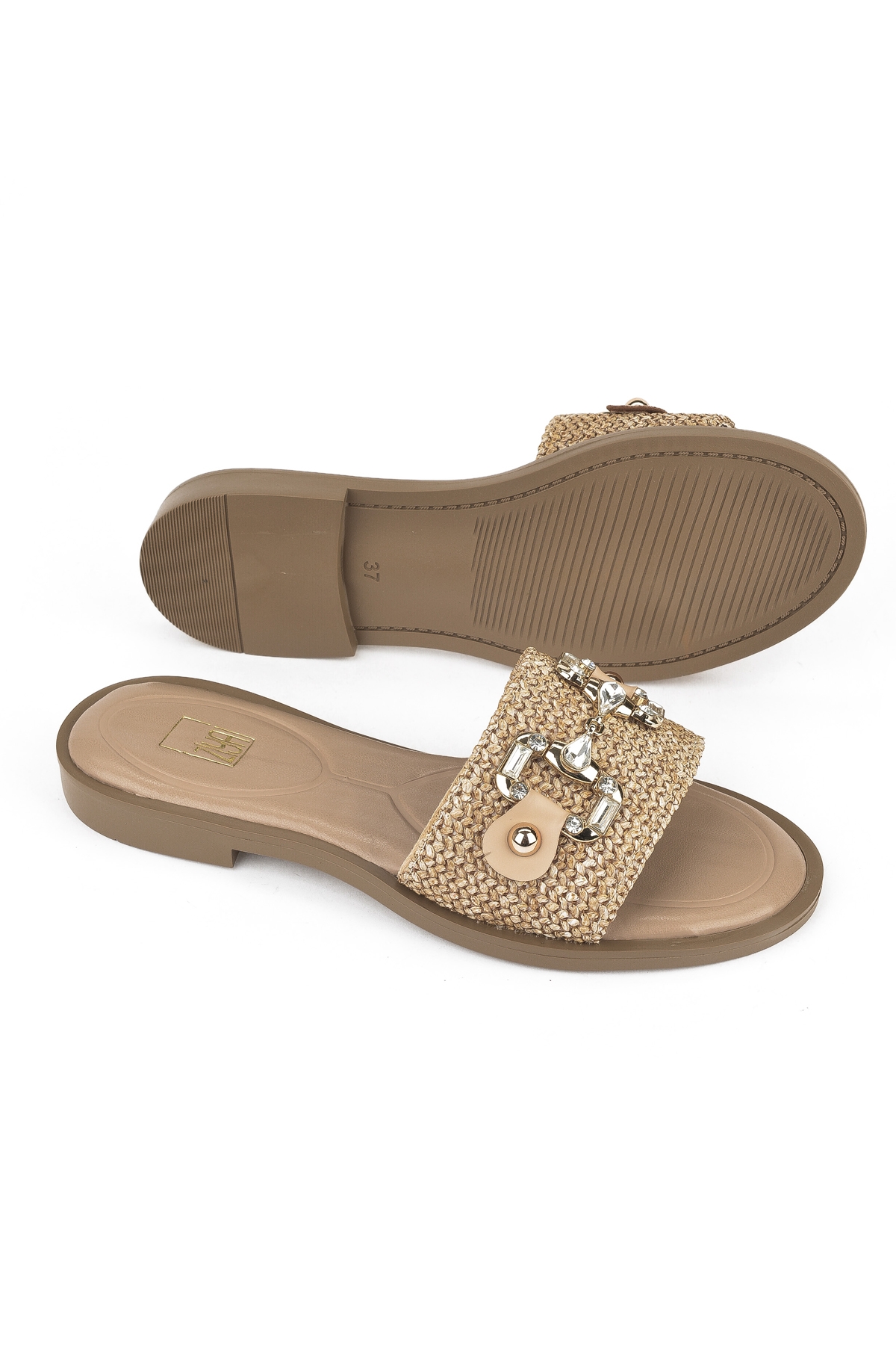 Hasır Kadın Terlik 1511044Z5001 Vizon - Görsel 5