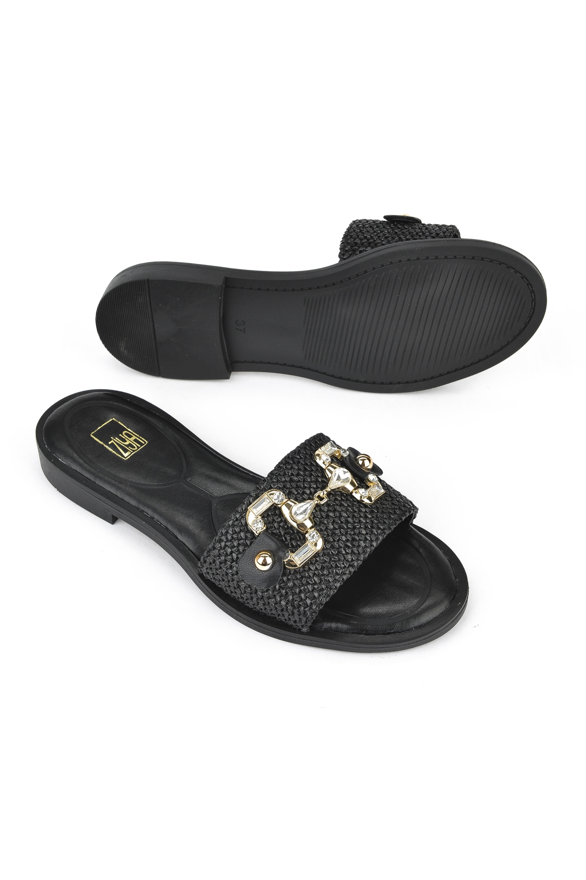 Hasır Kadın Terlik 1511044Z5001 Siyah - Görsel 5