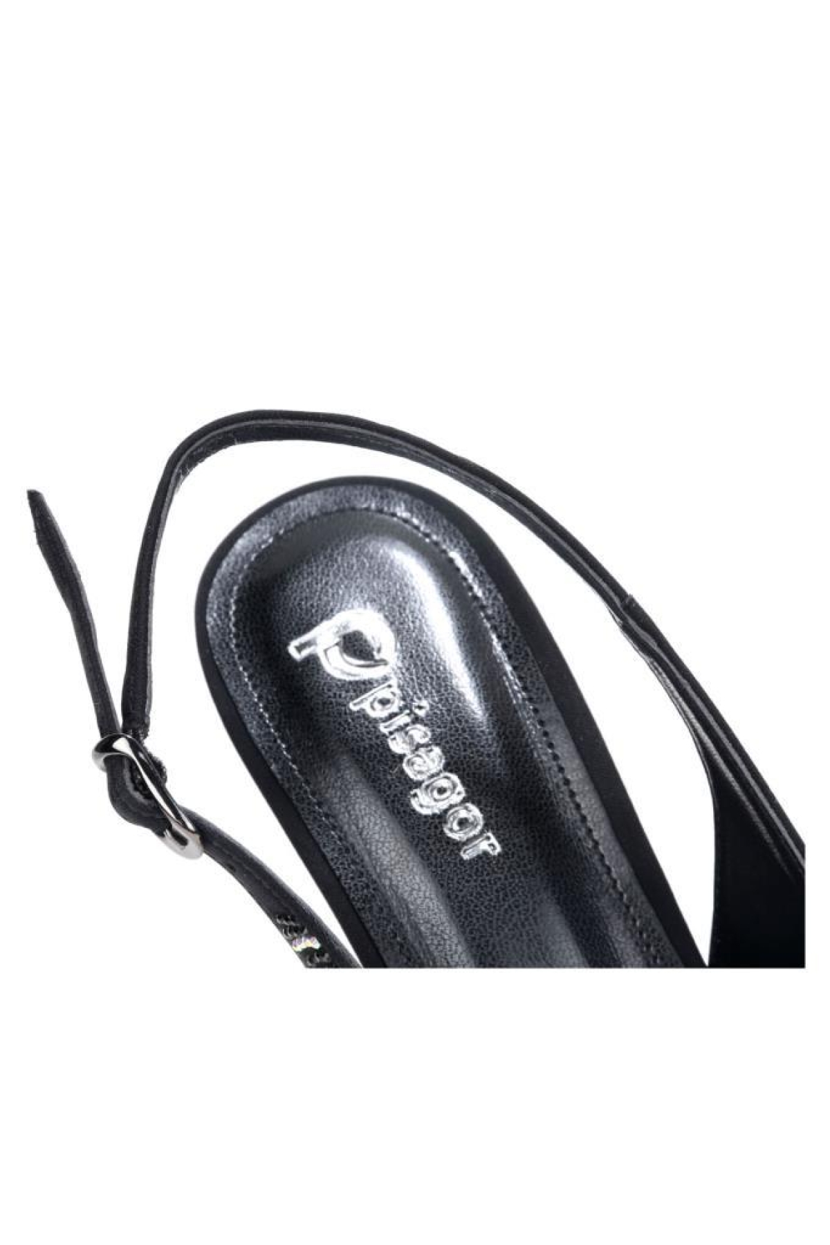 Pisagor Ps-31930 7 Cm Topuklu Kadın Taşlı Arkası Açık Stiletto Abiye Ayakkabı - Görsel 6