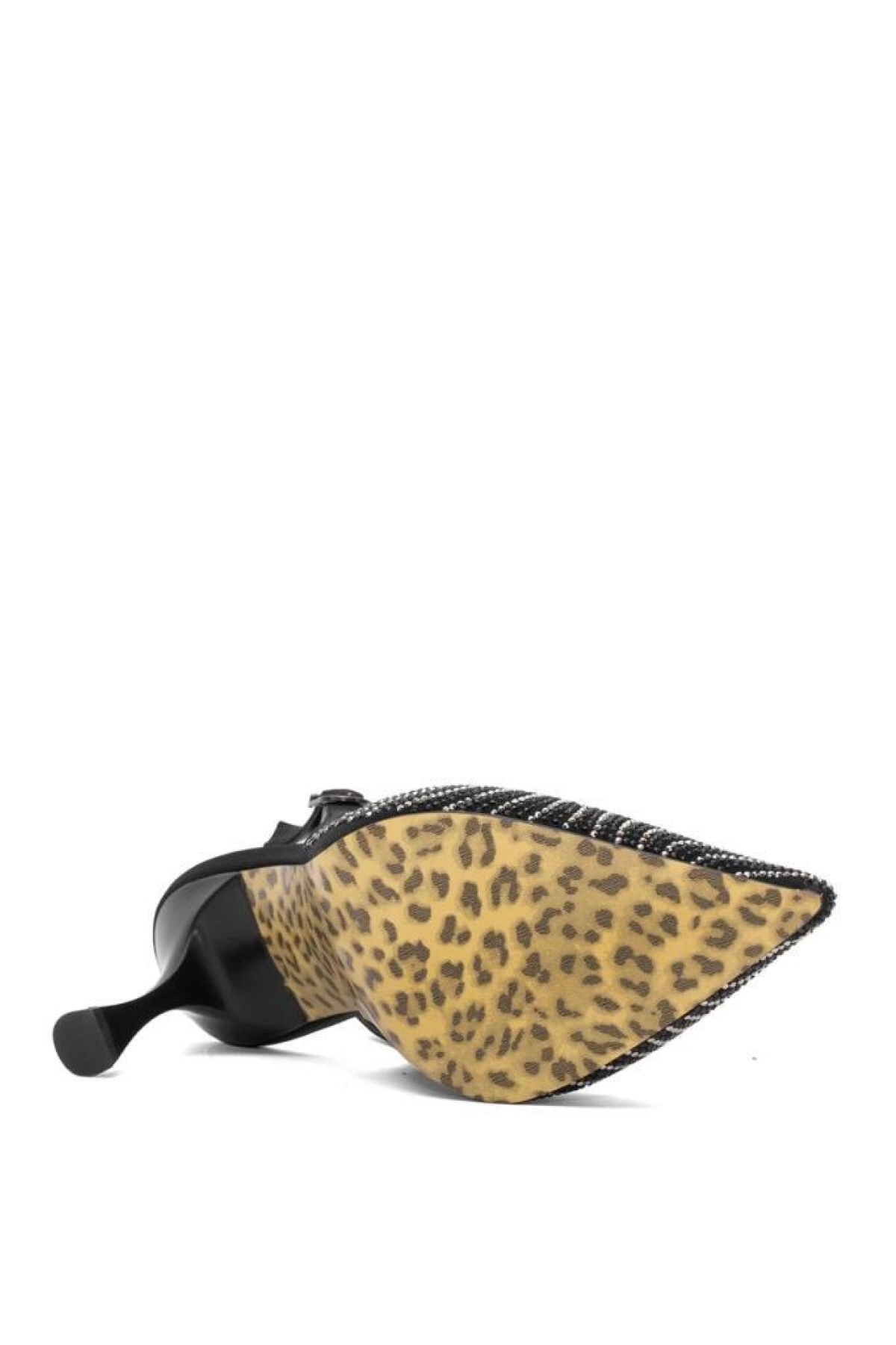 Pisagor Ps-32340 Cm Topuklu Kadın Taşlı Arkası Açık Stiletto Abiye Ayakkabı - Görsel 6