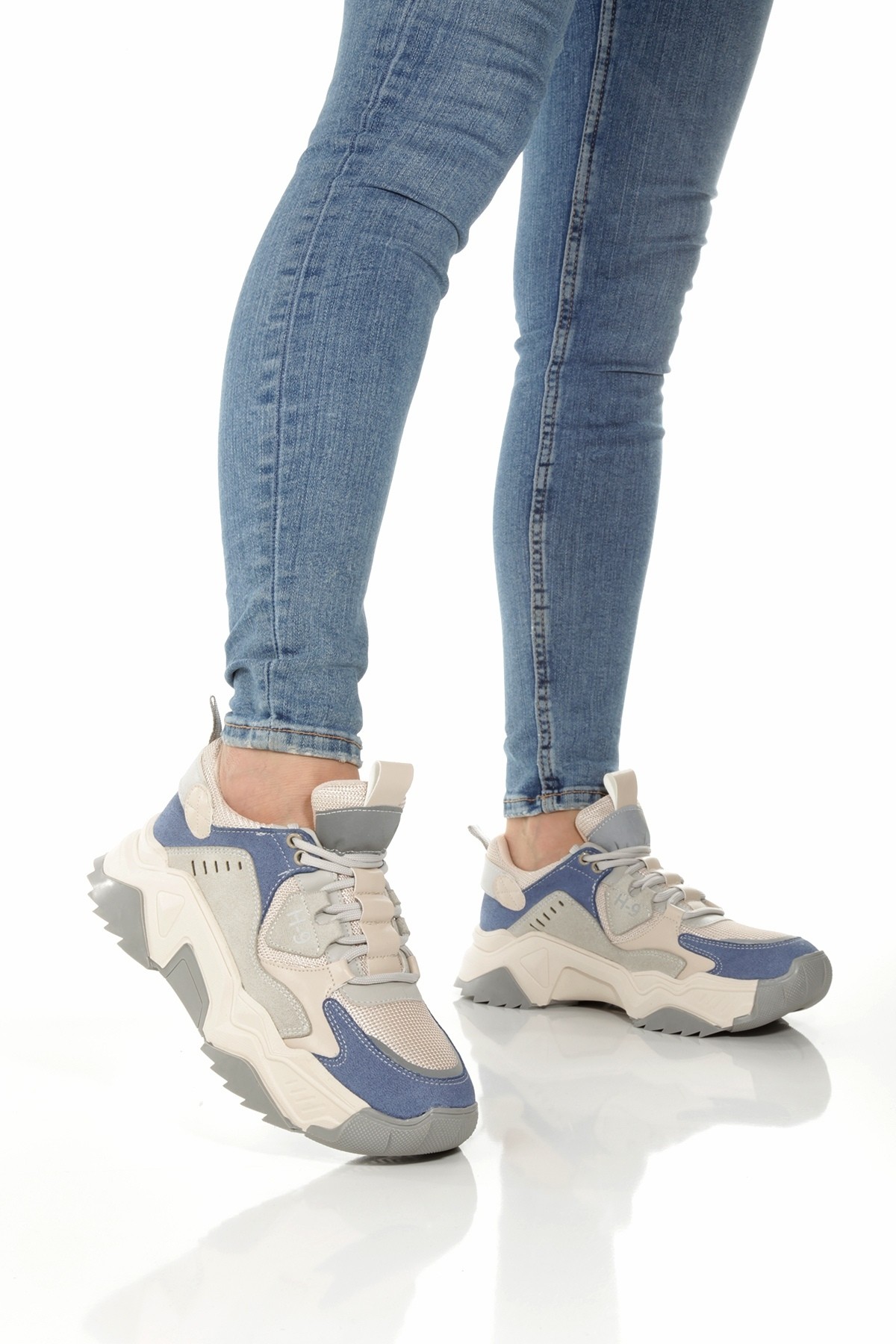 H9 Bebe Mavi Gri Sneaker Günlük Spor Ayakkabı - Görsel 4