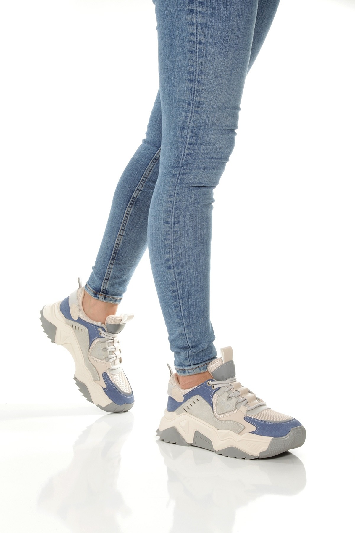 H9 Bebe Mavi Gri Sneaker Günlük Spor Ayakkabı - Görsel 5