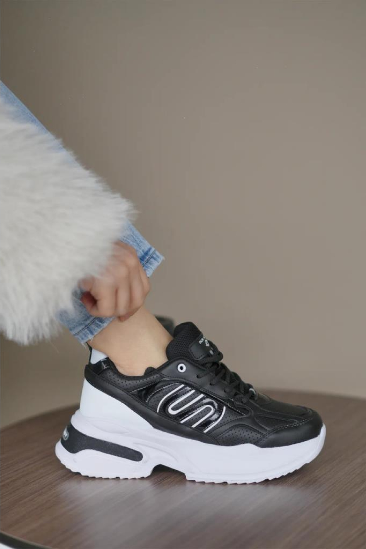 Slzr 03290 Kadın Yüksek Taban Günlük Spor Ayakkabı - Görsel 2