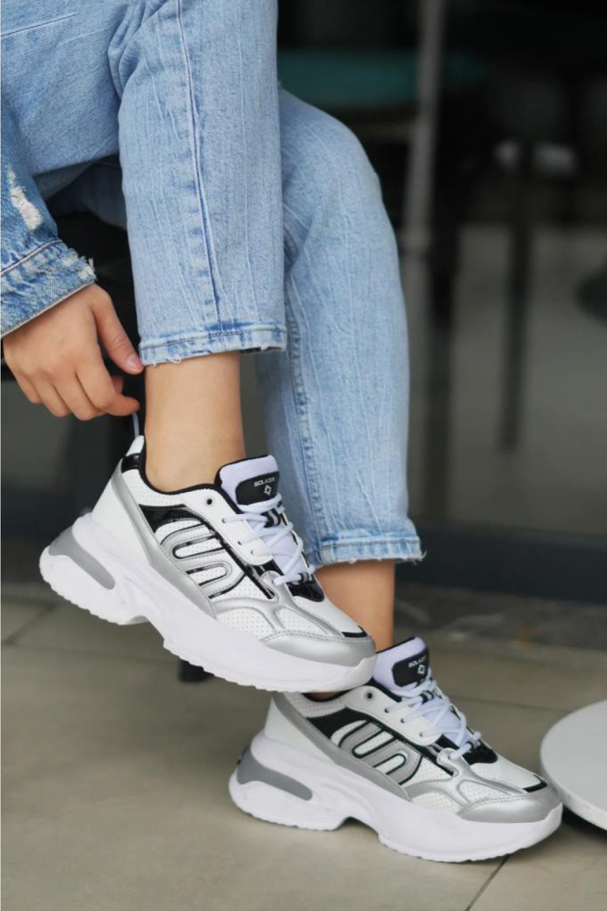 Slzr 03290 Kadın Yüksek Taban Günlük Spor Ayakkabı - Görsel 2