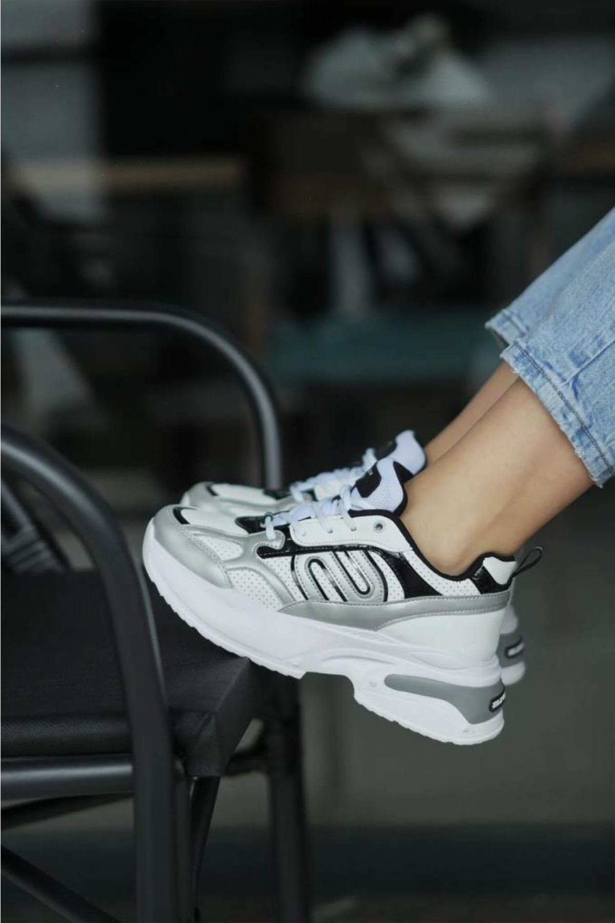 Slzr 03290 Kadın Yüksek Taban Günlük Spor Ayakkabı - Görsel 4