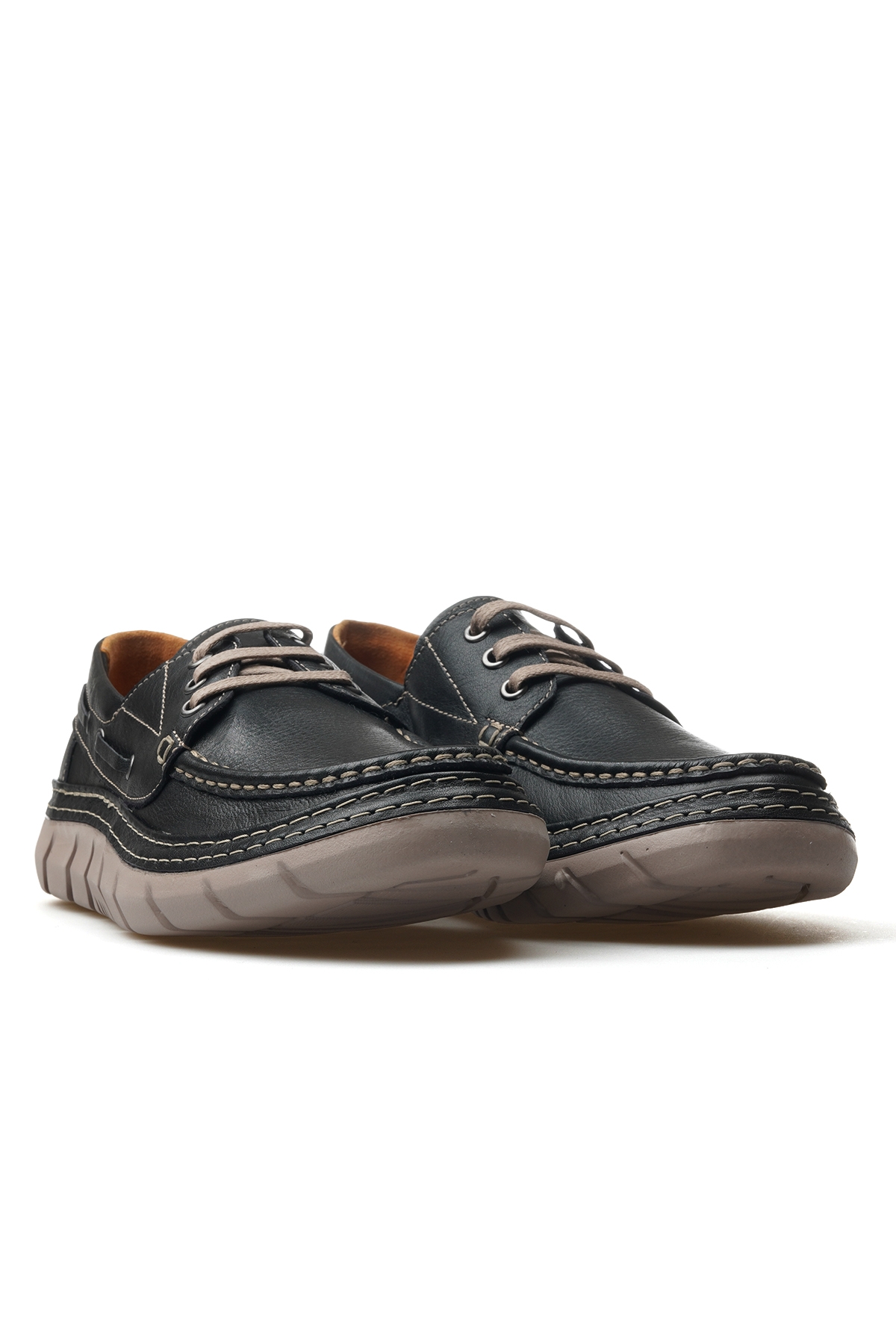 Erkek Hakiki Deri Marine Günlük Ayakkabı 25y Ykm-251280 M Siyah - Görsel 6