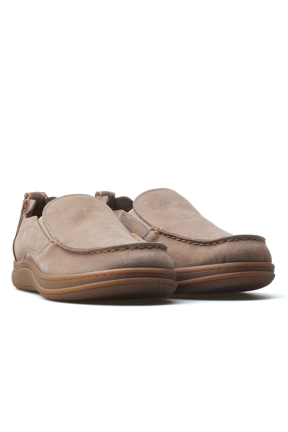 Erkek Hakiki Deri Günlük Marine Ayakkabı 25y Ykm-215341 M Toprak Nubuk - Görsel 6