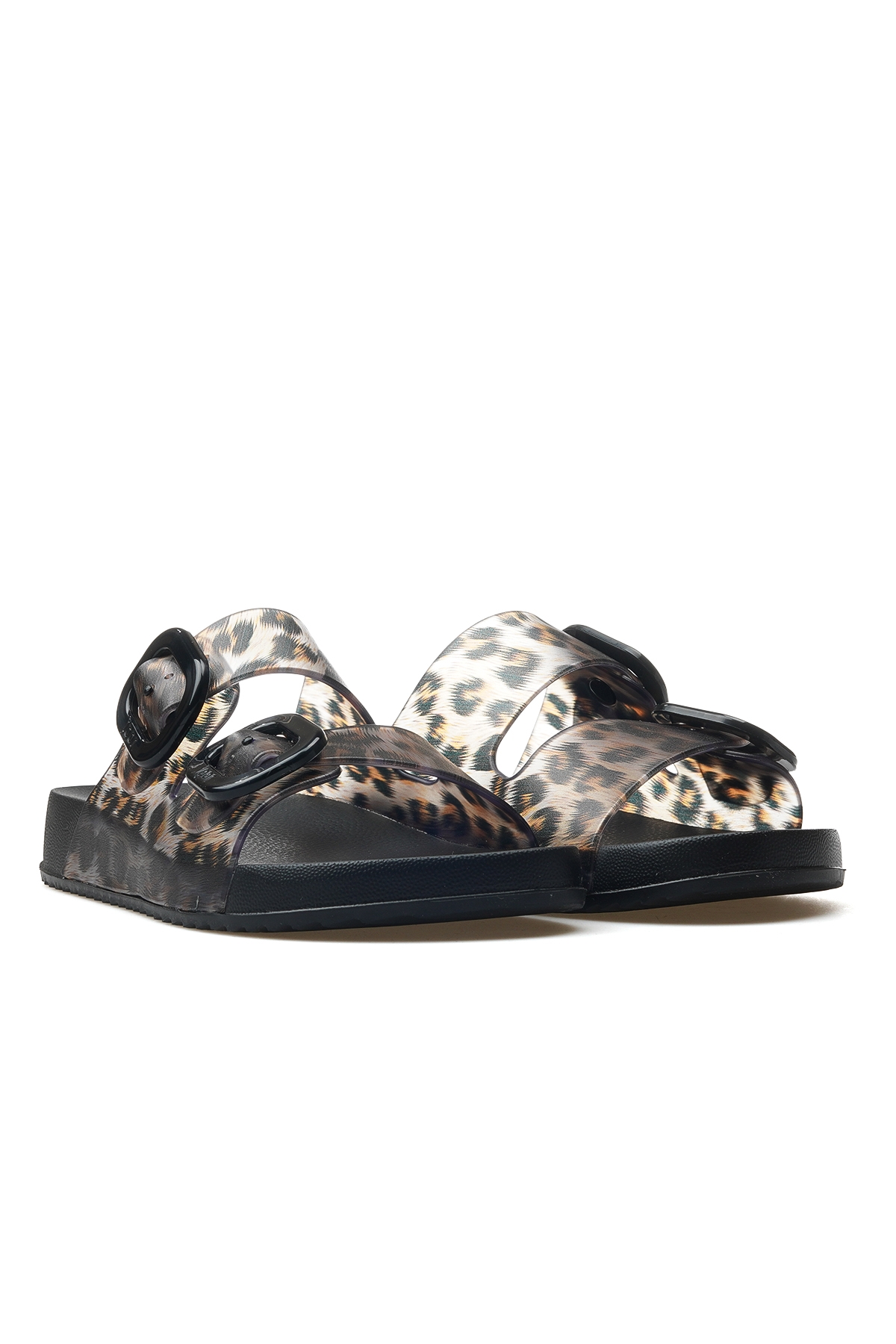 Habana Brıllo Leo Kadın Toka Detaylı Havuz-plaj-günlük Terlik 25y S10336 Siyah - Görsel 6