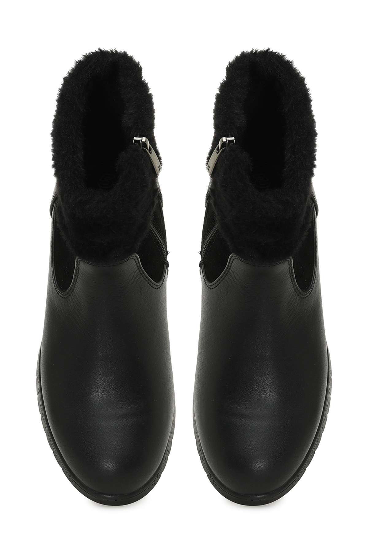 105657.Z5PR Siyah Kadın Dolgu Topuk Bot - Görsel 5