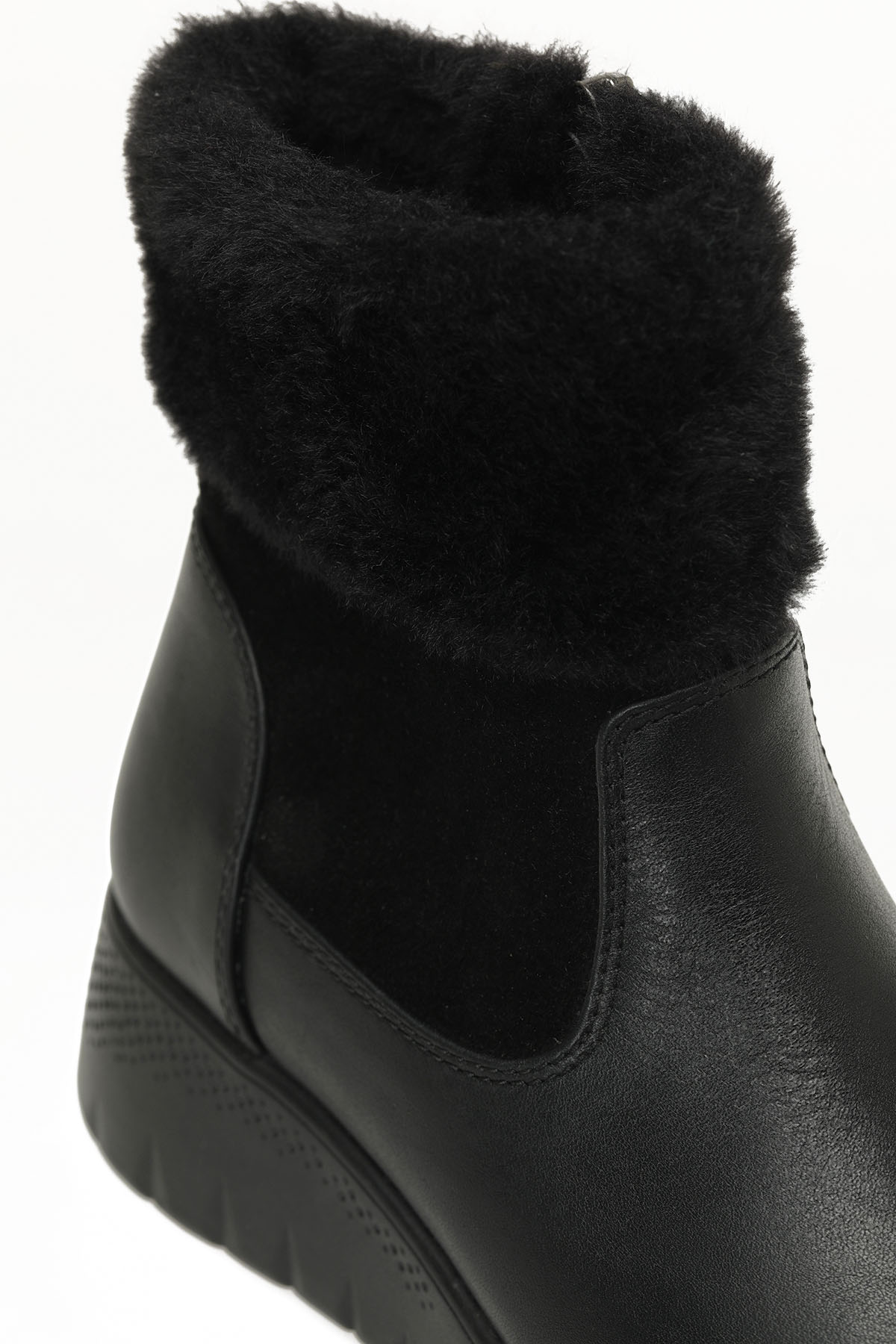 105657.Z5PR Siyah Kadın Dolgu Topuk Bot - Görsel 8