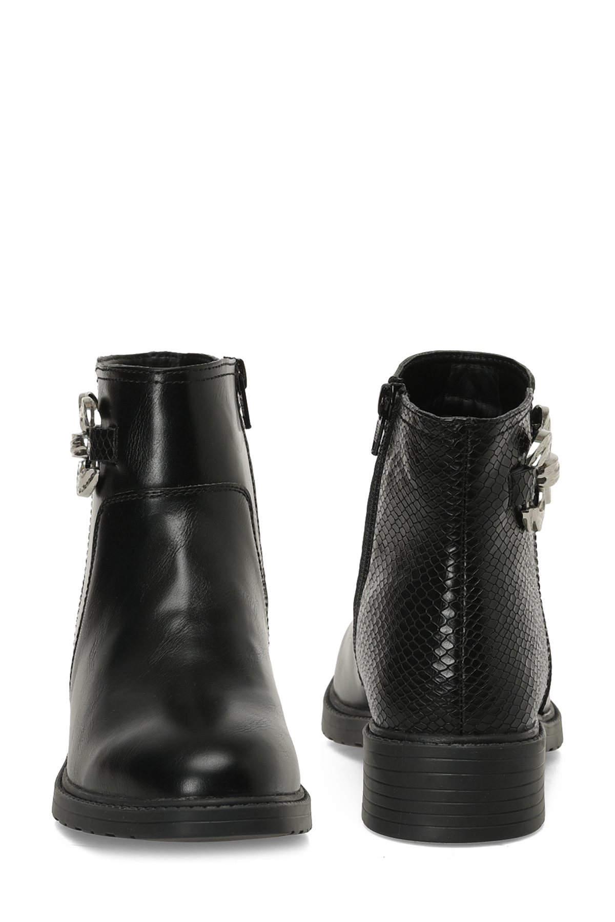 Polaris 324073.Z 5PR Siyah Kadın Düz Bot - Görsel 6