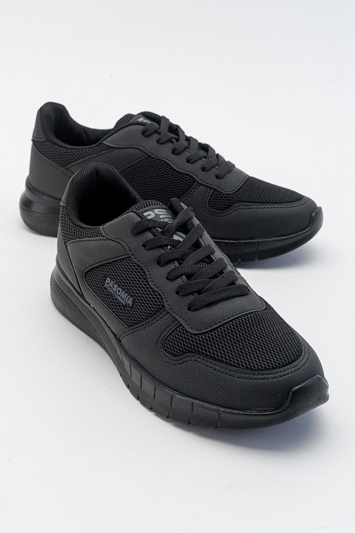 Anorak Bağcıklı Kadın Spor Ayakkabı SİYAH SİYAH - Görsel 2