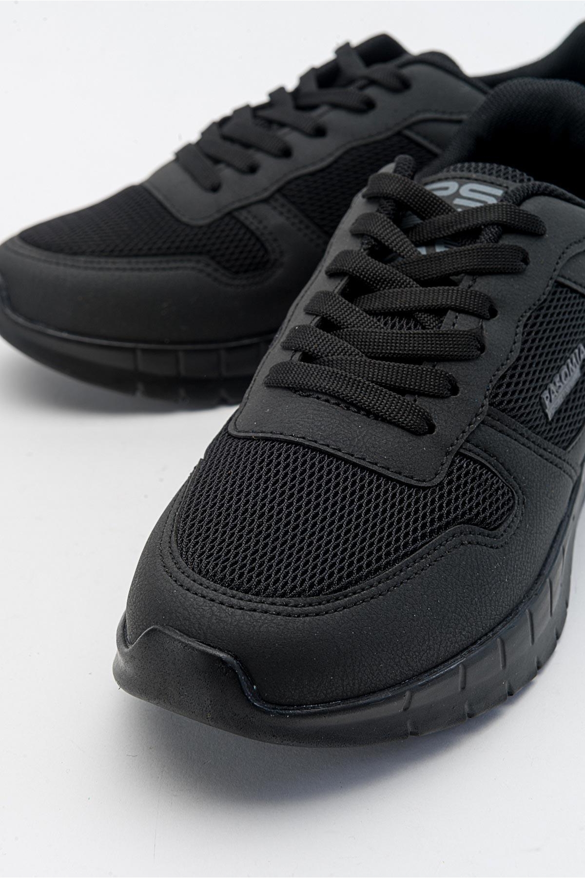 Anorak Bağcıklı Kadın Spor Ayakkabı SİYAH SİYAH - Görsel 4