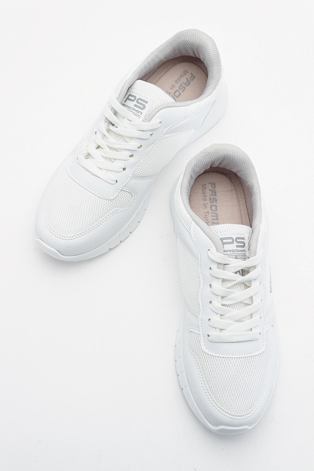 Anorak Bağcıklı Kadın Spor Ayakkabı BEYAZ BEYAZ - Görsel 6