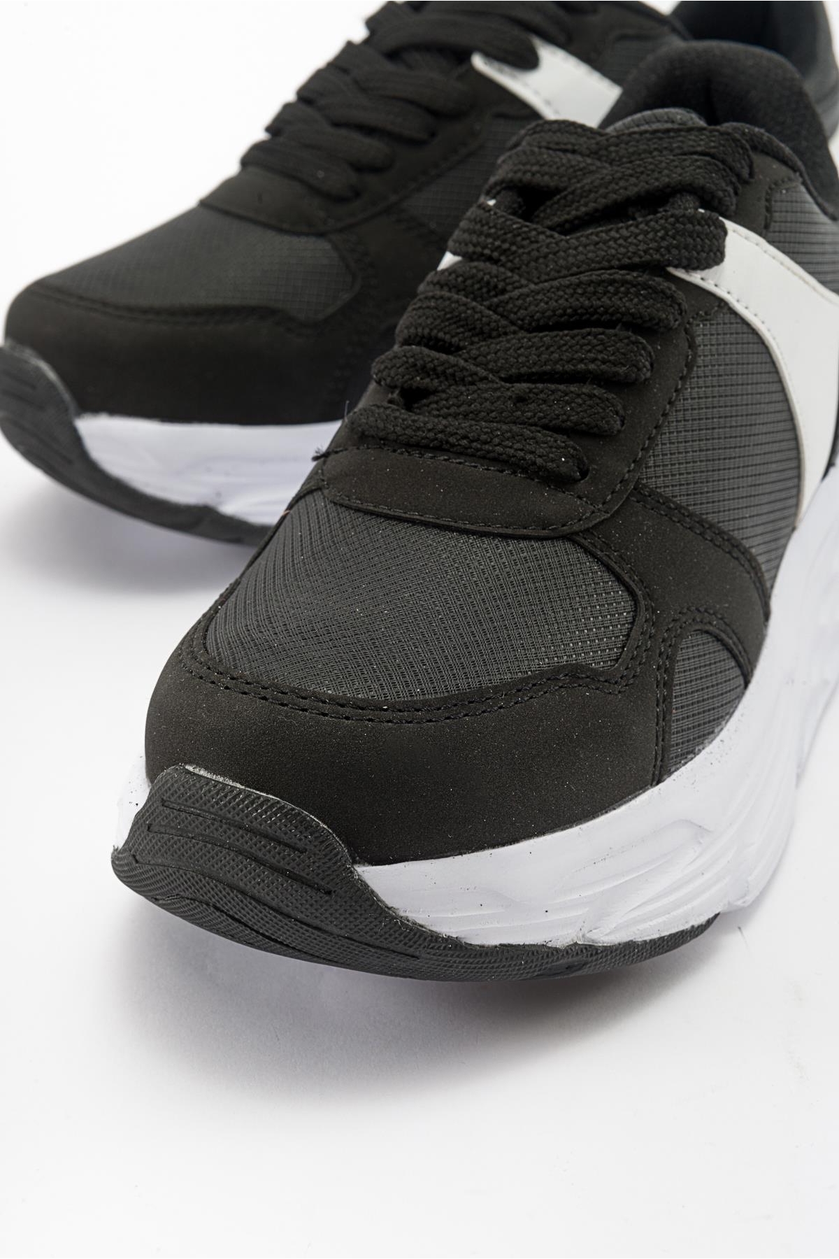 Kadın Spor Ayakkabı SİYAH BEYAZ - Görsel 4