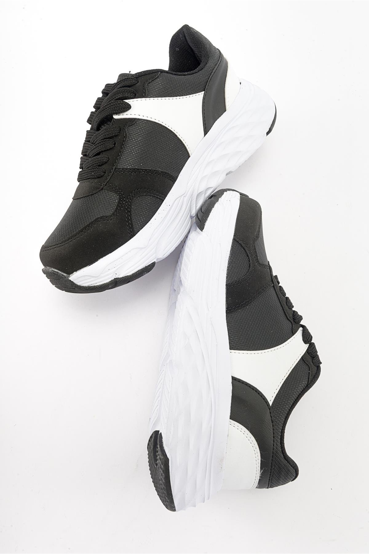 Kadın Spor Ayakkabı SİYAH BEYAZ - Görsel 7