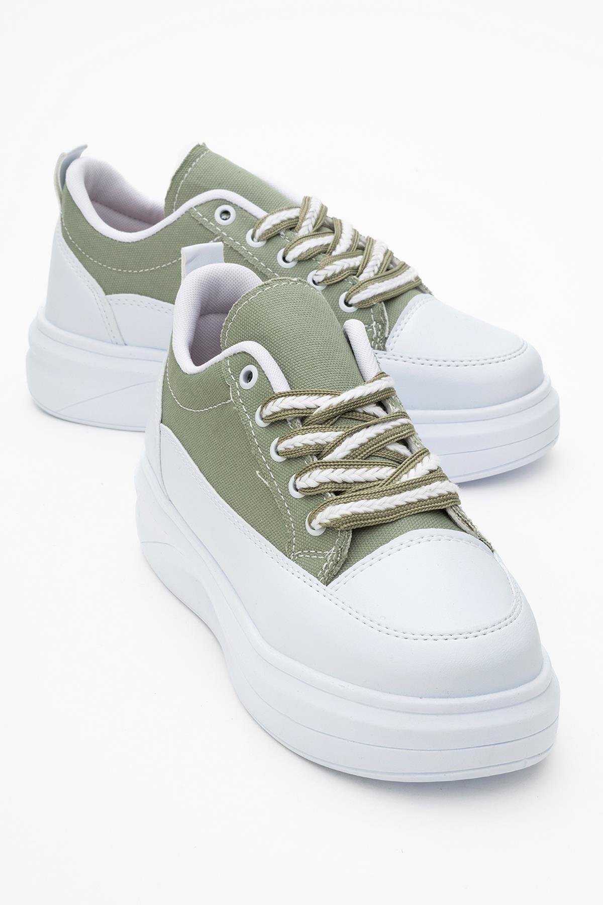 Kadın Anorak Spor Ayakkabı BEYAZ YEŞİL - Görsel 2
