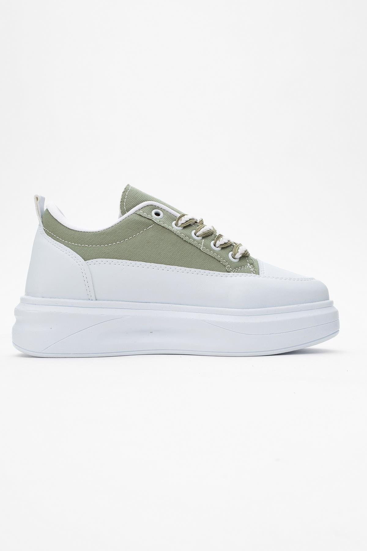 Kadın Anorak Spor Ayakkabı BEYAZ YEŞİL - Görsel 3