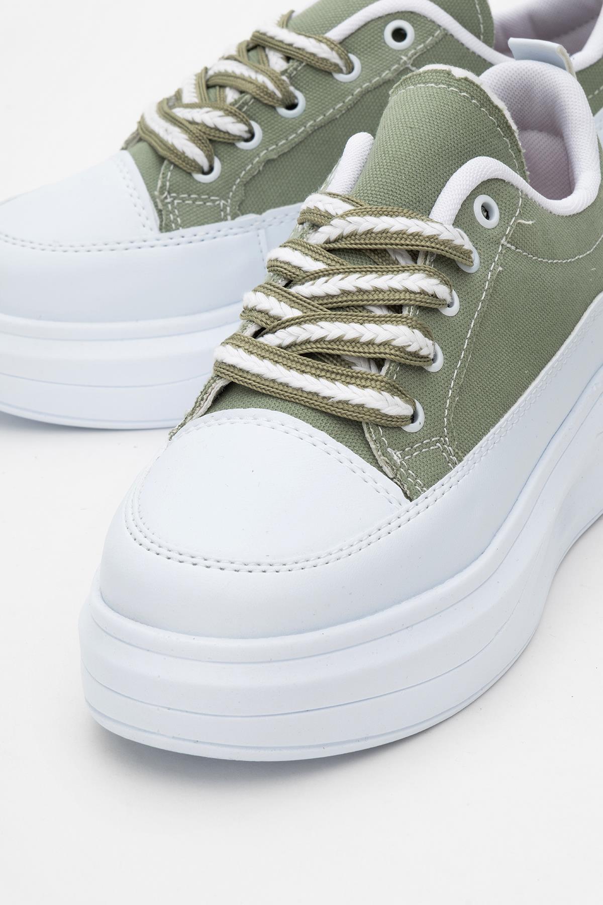 Kadın Anorak Spor Ayakkabı BEYAZ YEŞİL - Görsel 4
