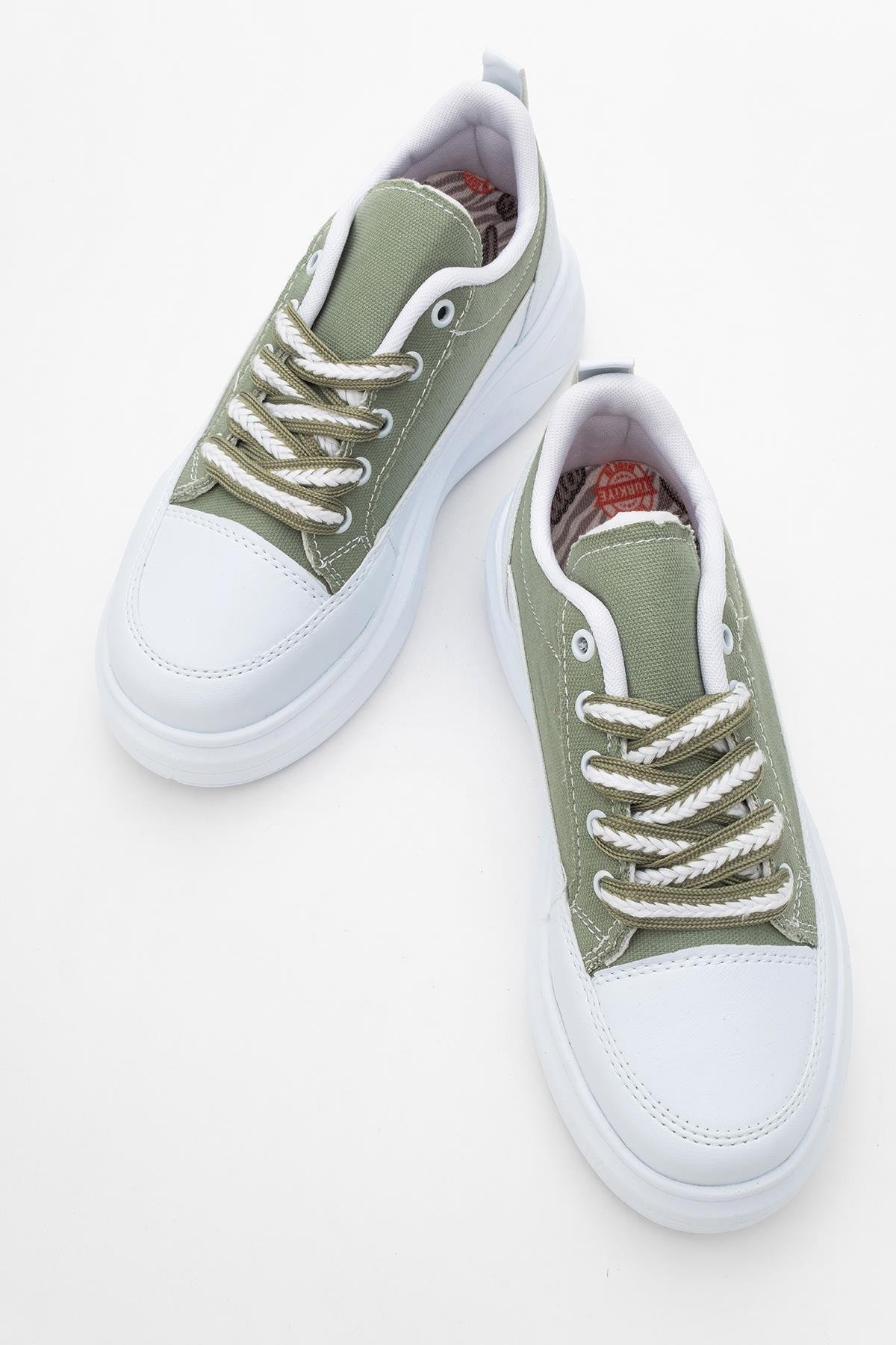 Kadın Anorak Spor Ayakkabı BEYAZ YEŞİL - Görsel 6