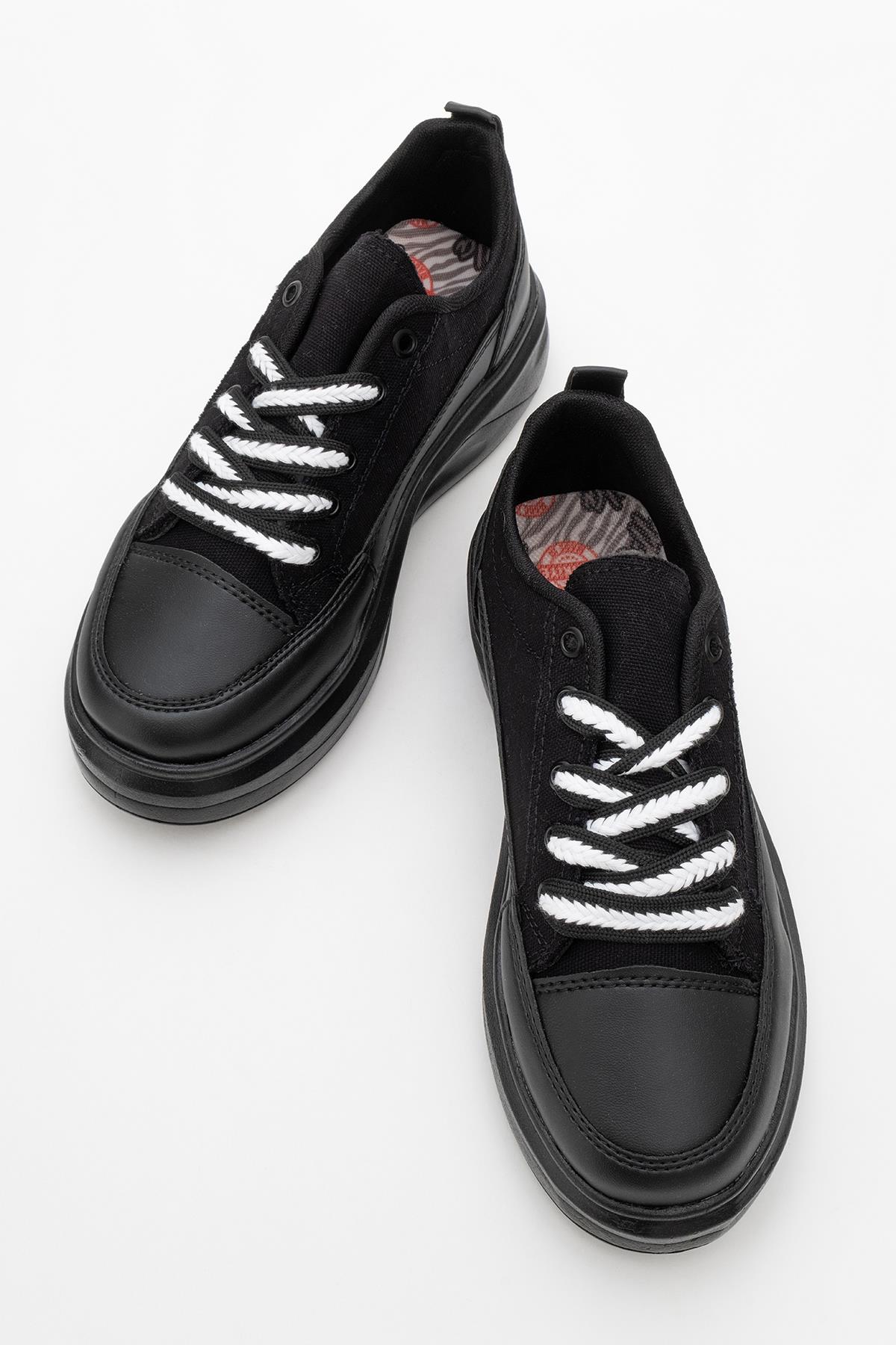 Kadın Anorak Spor Ayakkabı SİYAH SİYAH - Görsel 6