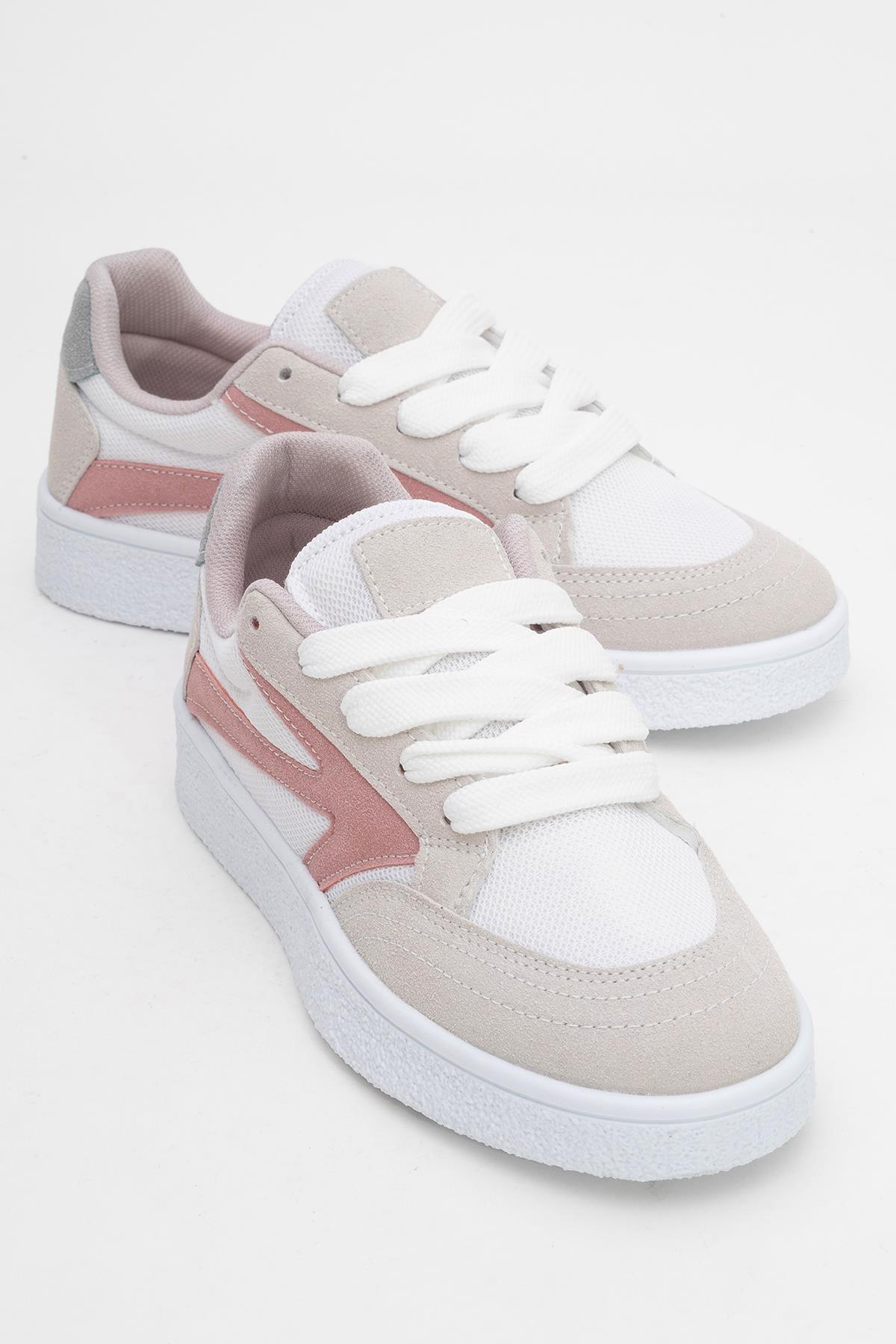 Kadın Anorak Spor Ayakkabı BEYAZ PEMBE MAVİ - Görsel 2