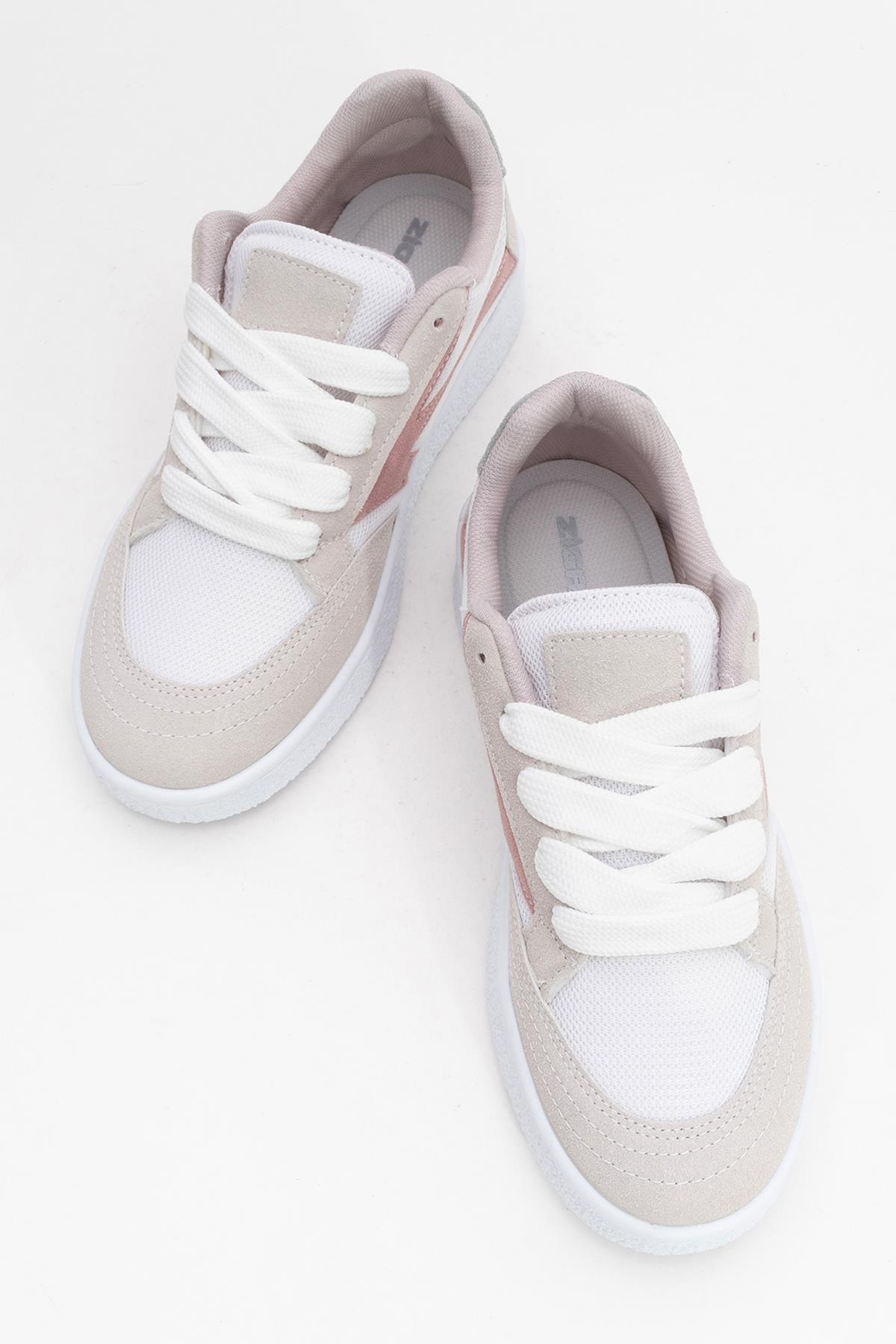 Kadın Anorak Spor Ayakkabı BEYAZ PEMBE MAVİ - Görsel 6