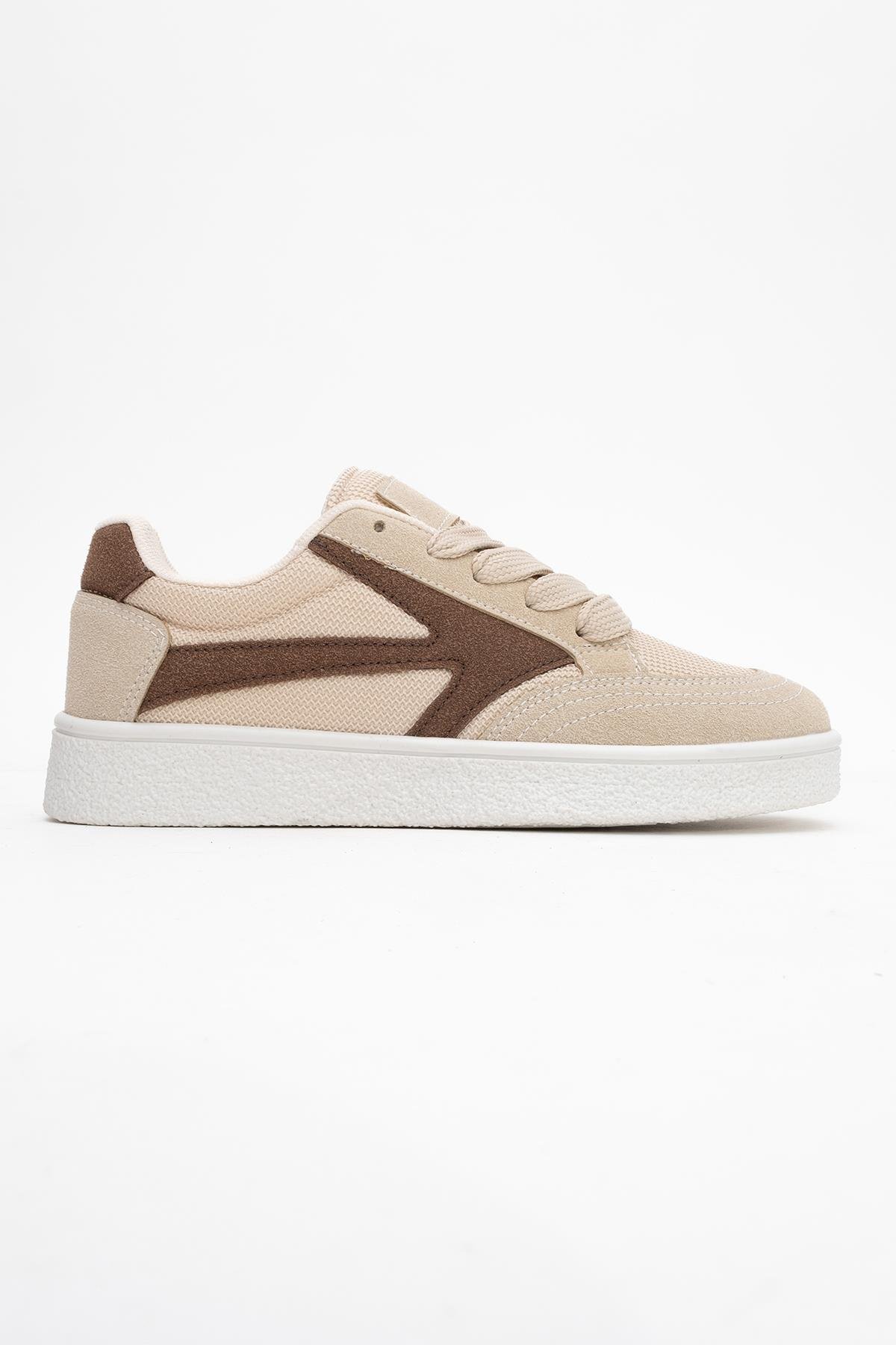 Kadın Anorak Spor Ayakkabı BEJ KAHVE - Görsel 3