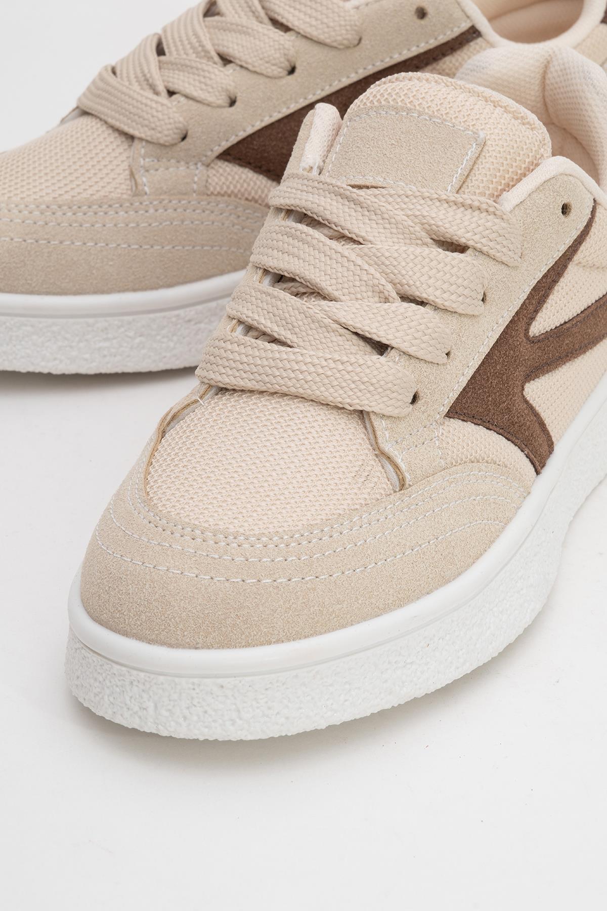 Kadın Anorak Spor Ayakkabı BEJ KAHVE - Görsel 4