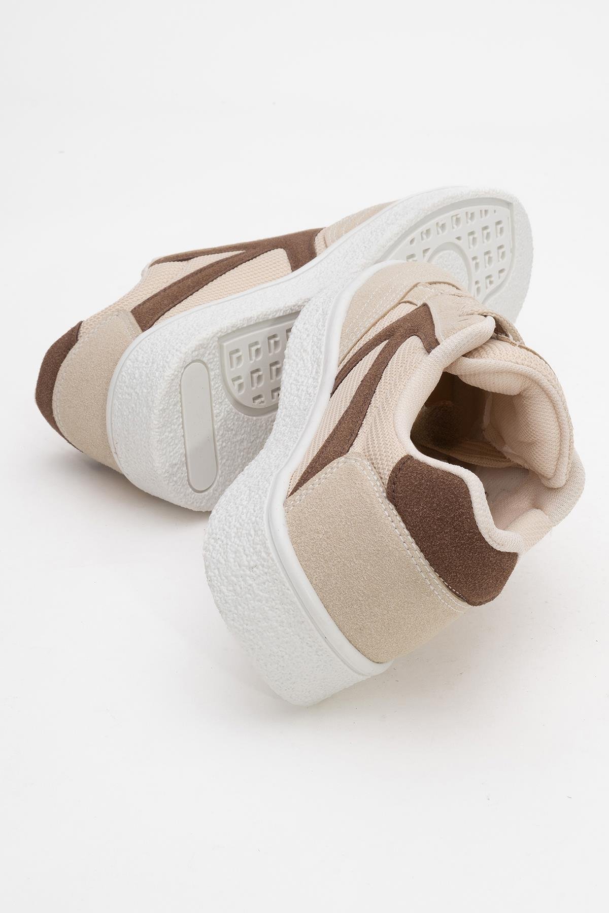 Kadın Anorak Spor Ayakkabı BEJ KAHVE - Görsel 5