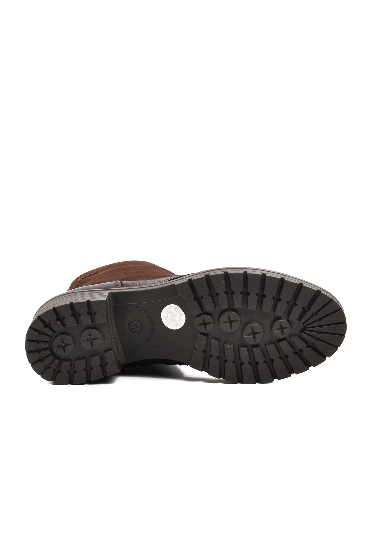 Kahve Nubuk Fermuarlı Bağcık Detaylı Hakiki Deri Kadın Topuklu Bot - Görsel 6